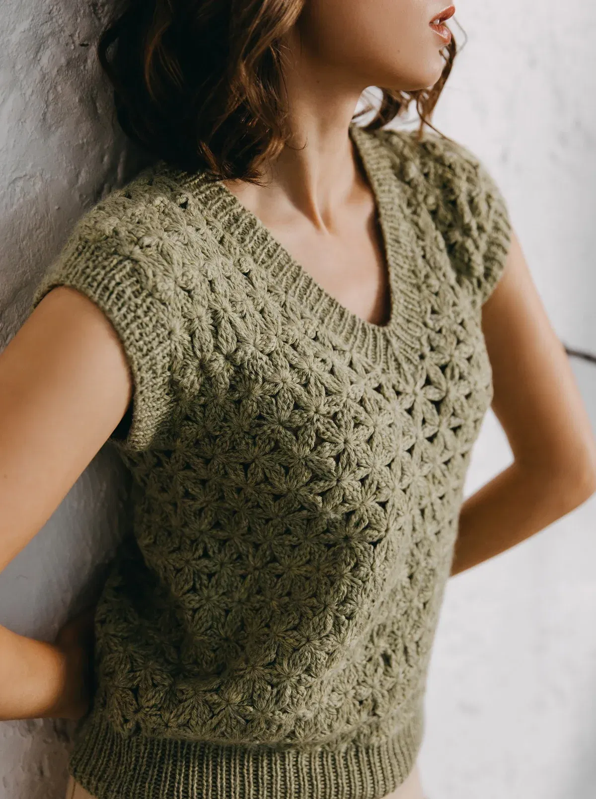 ita ito knitwear femme gilet flores vert baby alpaca geneve 002