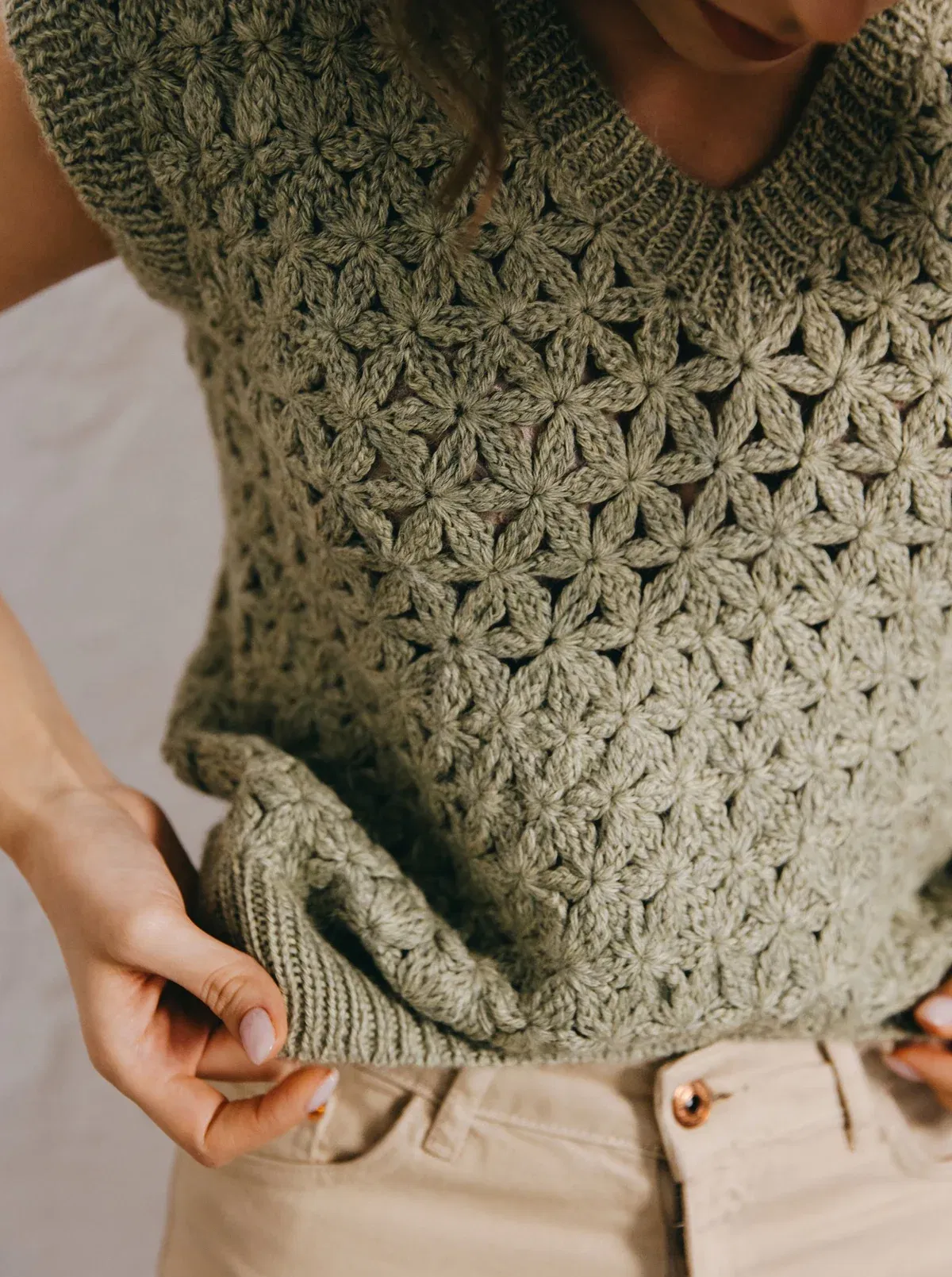 ita ito knitwear femme gilet flores vert baby alpaca geneve 004