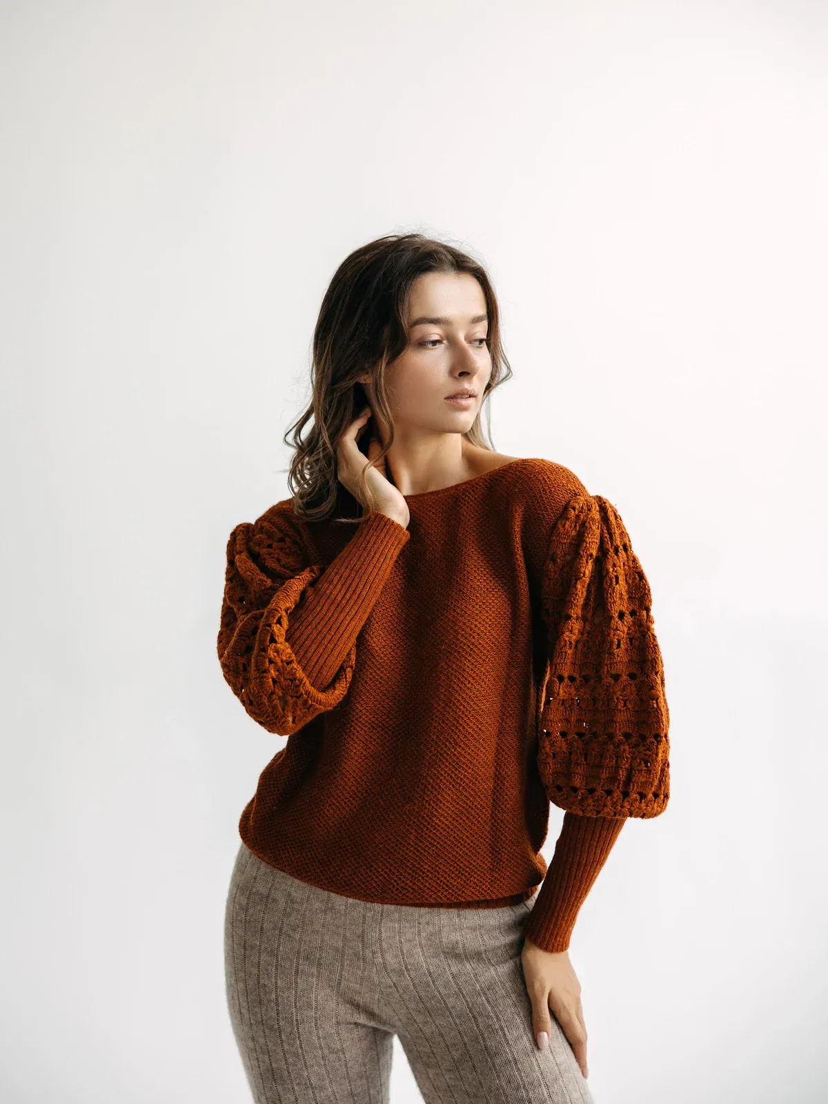 ita ito knitwear femme woman pull sweater alejandra baby alpaga cuivre cooper 007