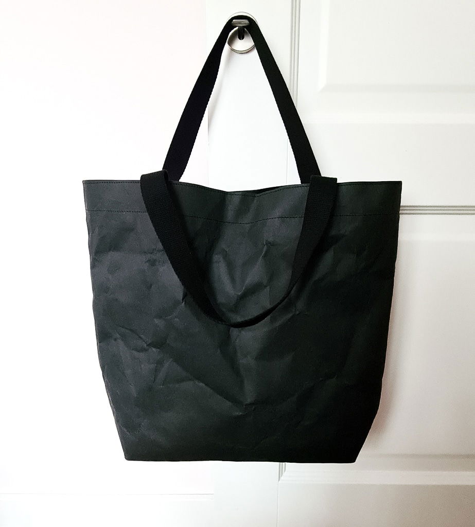 paper leather tote bag