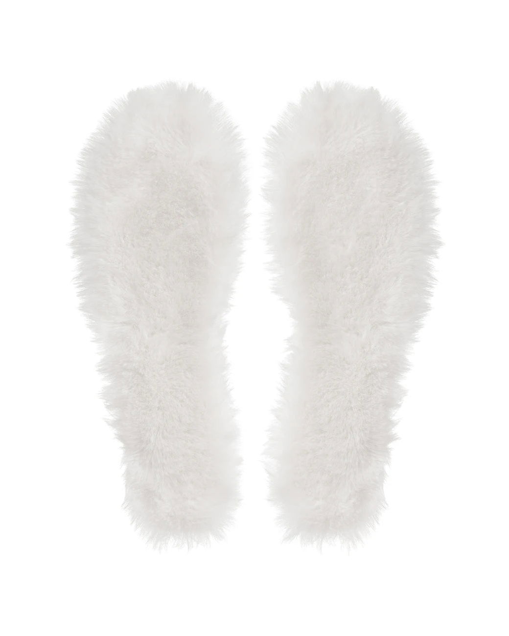 White vegan faux fur insoles – warm and cruelty-free shoe comfort