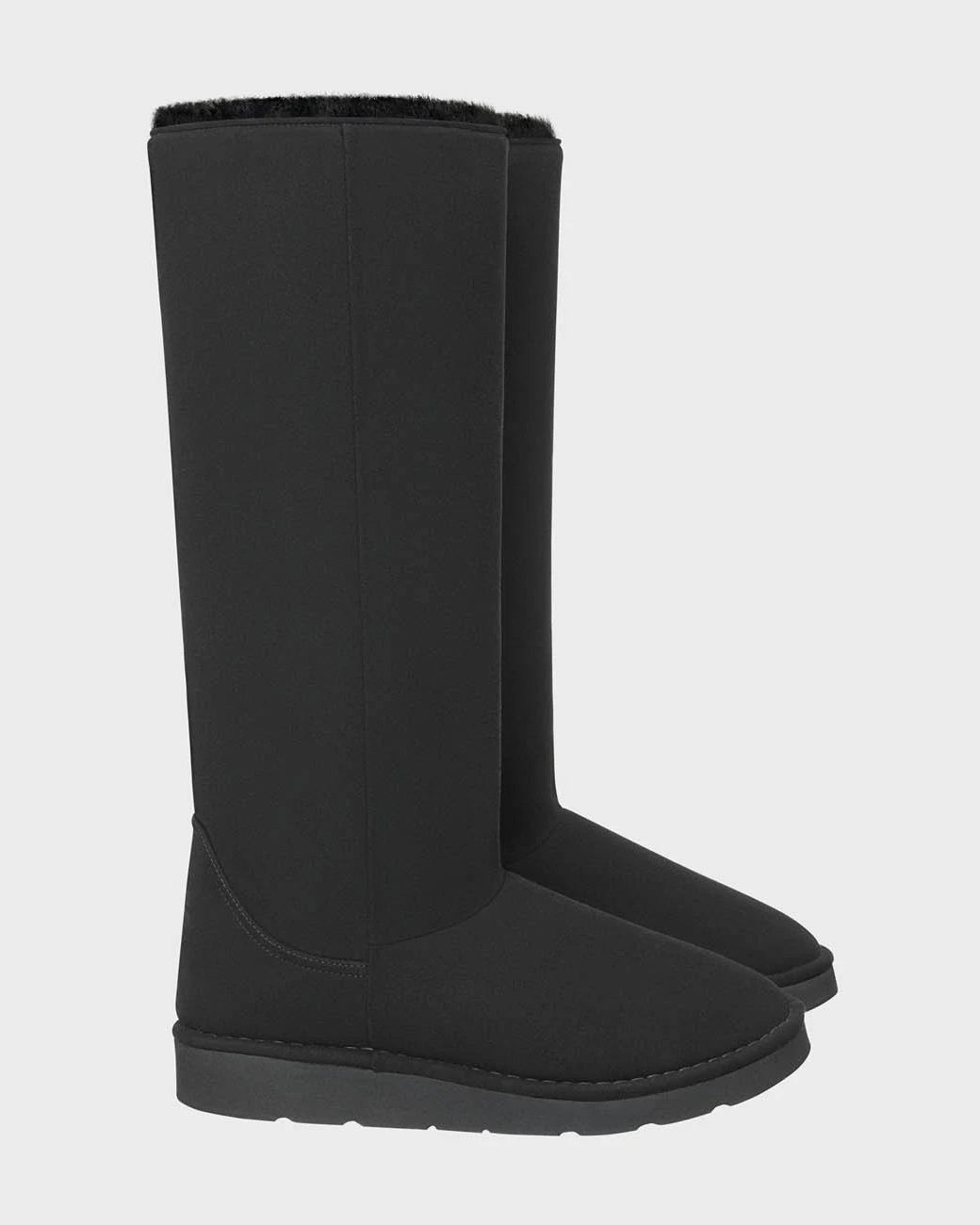 Black knee-high vegan sustainable shoes