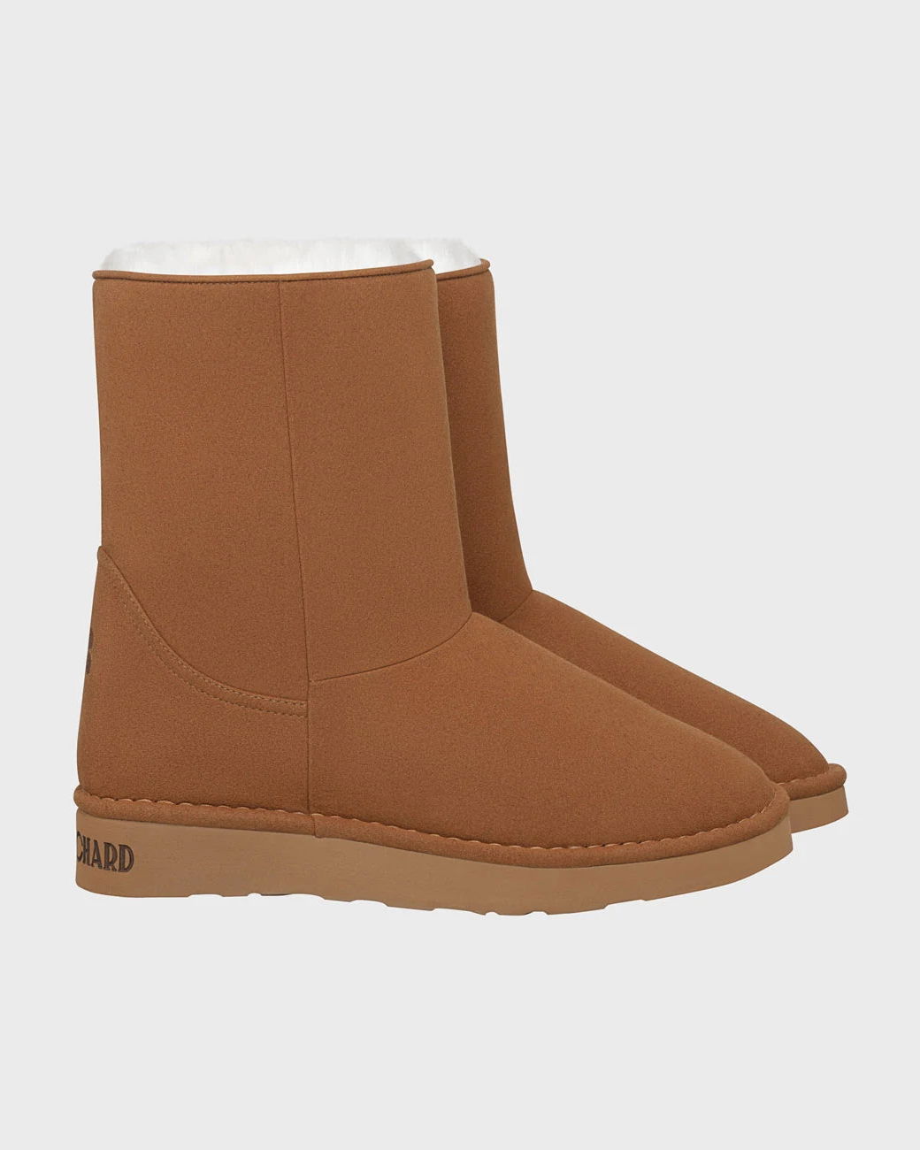 Ethical caramel brown mid-calf vegan boots
