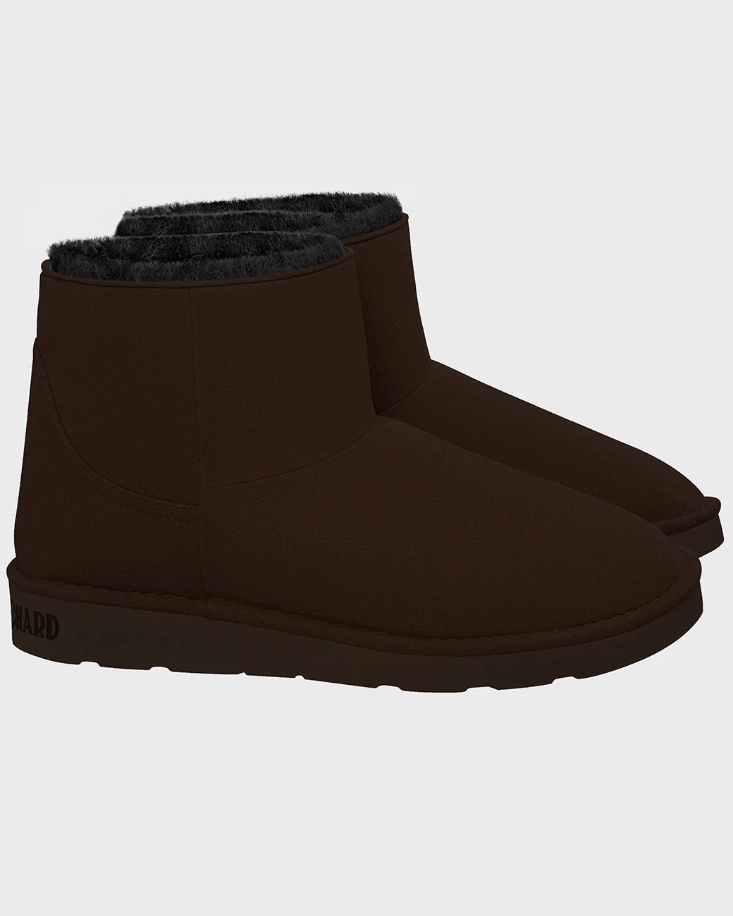 Cruelty-free dark brown ankle boots for men and women