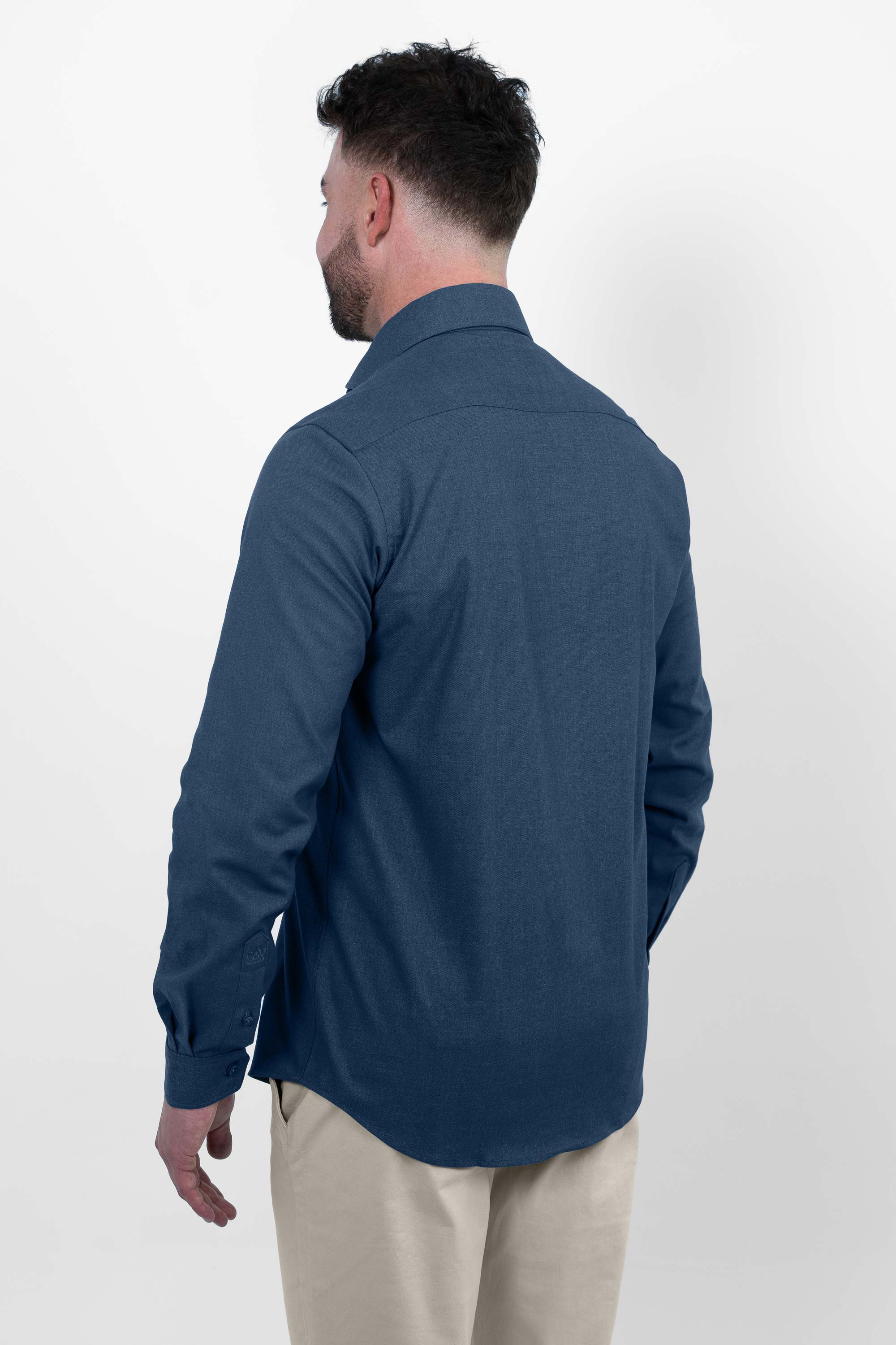 4_425f53db-460d-49a8-9b8f-1d759a938886 Vercate - Strijkvrij Kreukvrij Overhemd - Blauw - Regular Fit - Bamboe Katoen - Lange Mouw - Heren