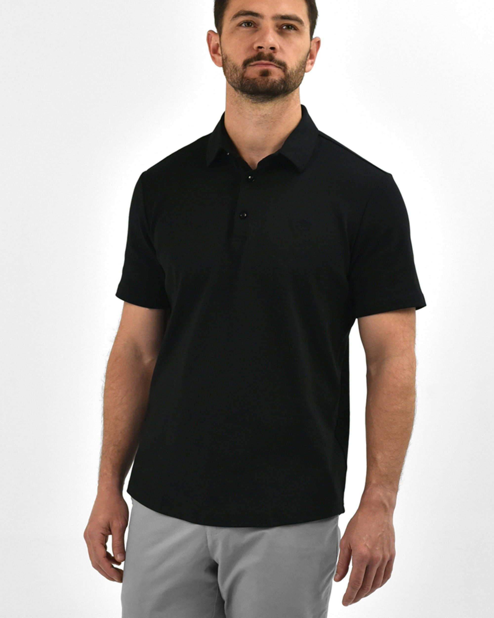 Vercate - Heren Polo Korte Mouw - Strijkvrij Poloshirt - Zwart - Slim Fit - Excellent Katoen