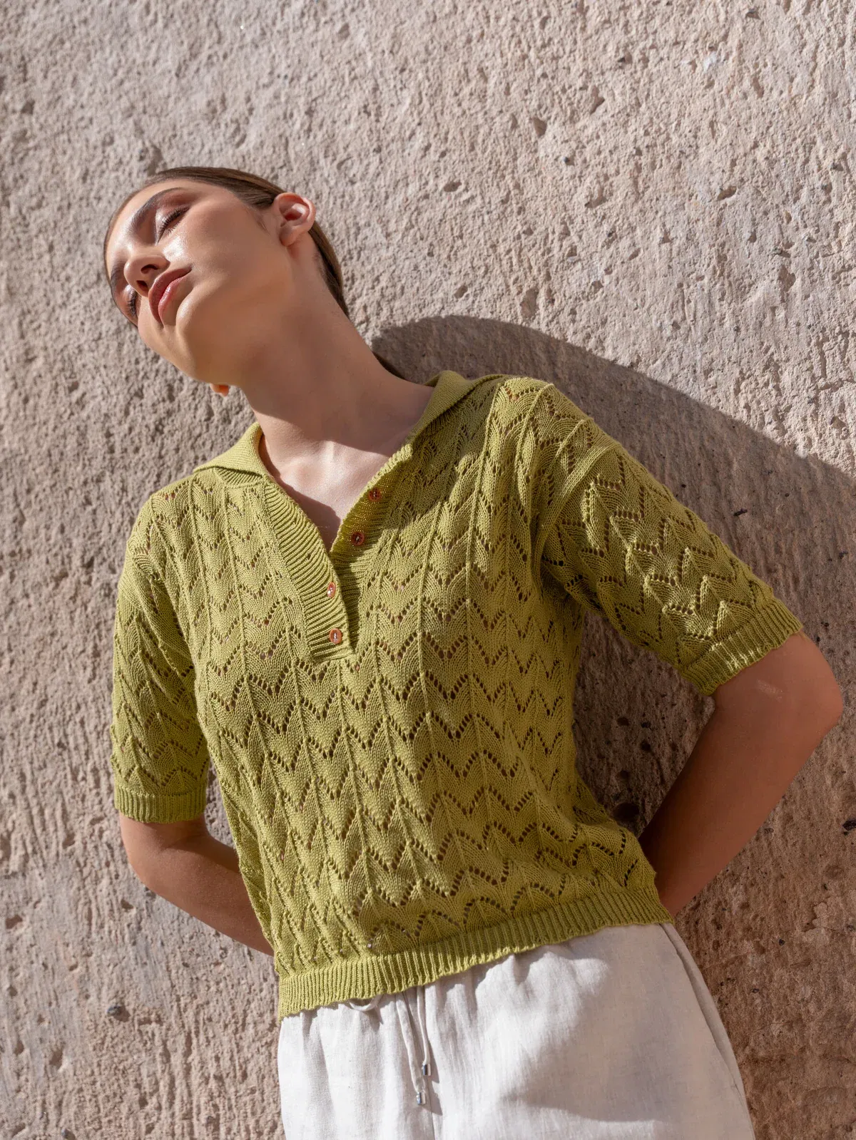 top ima in bably alpaca green