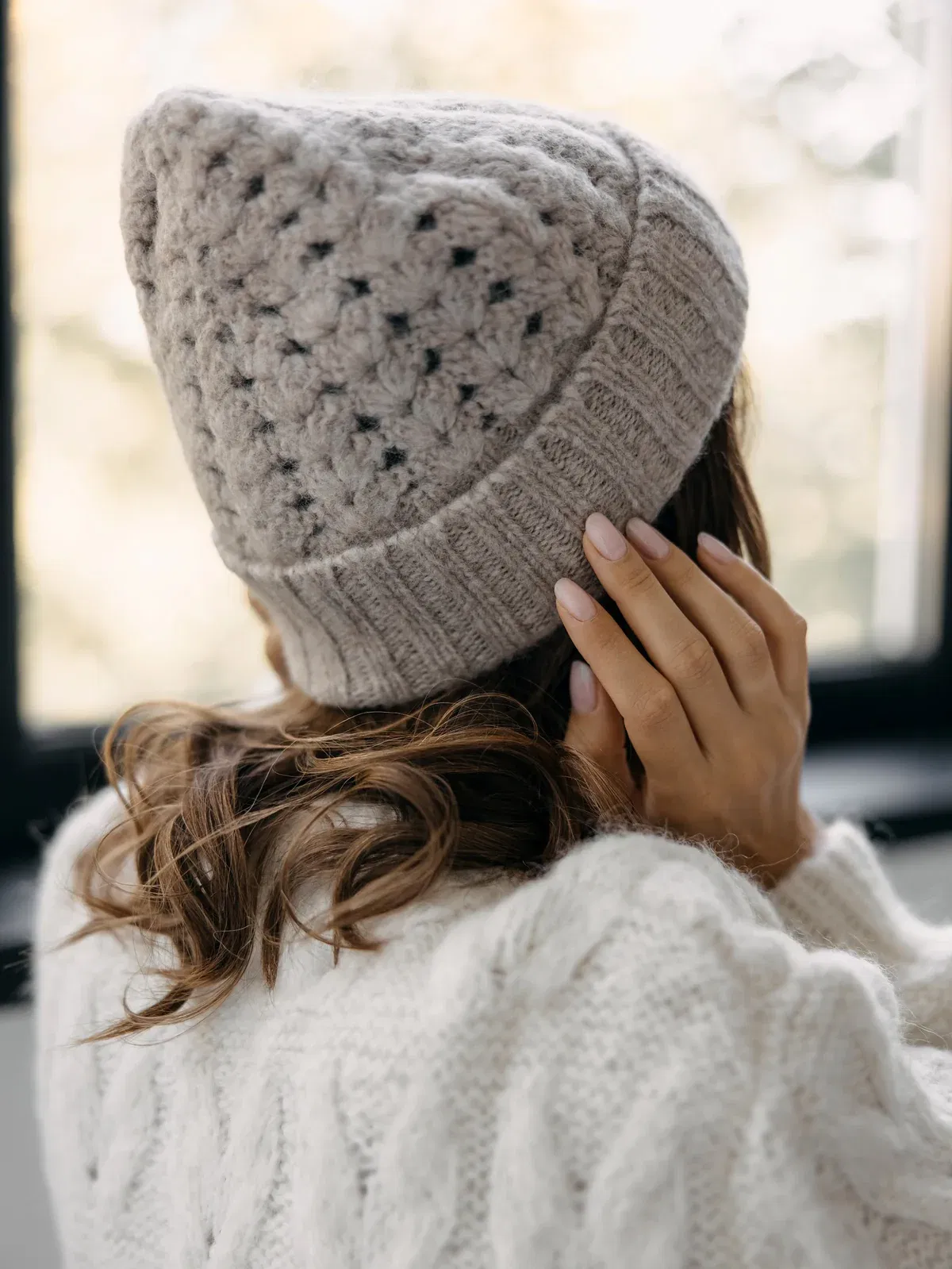 ita ito knitwear femme woman bonet cap abanico baby alpaga beige 008