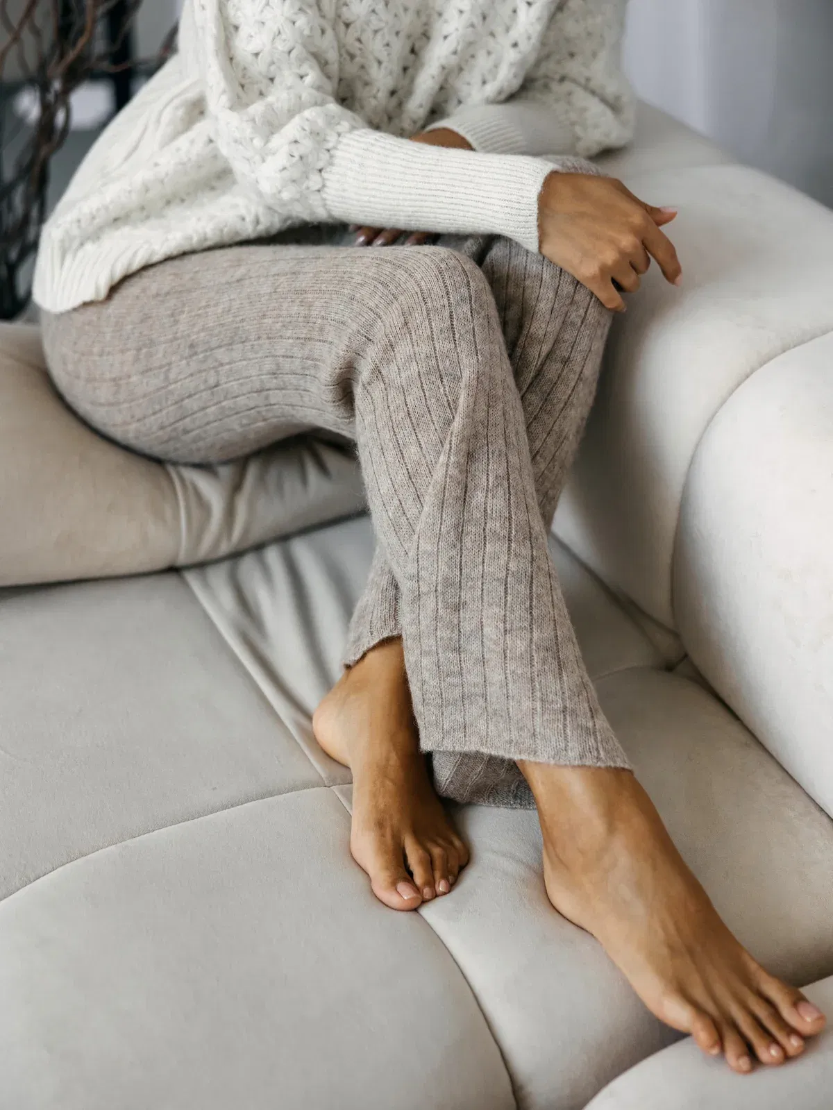 Knit Pants - Beige