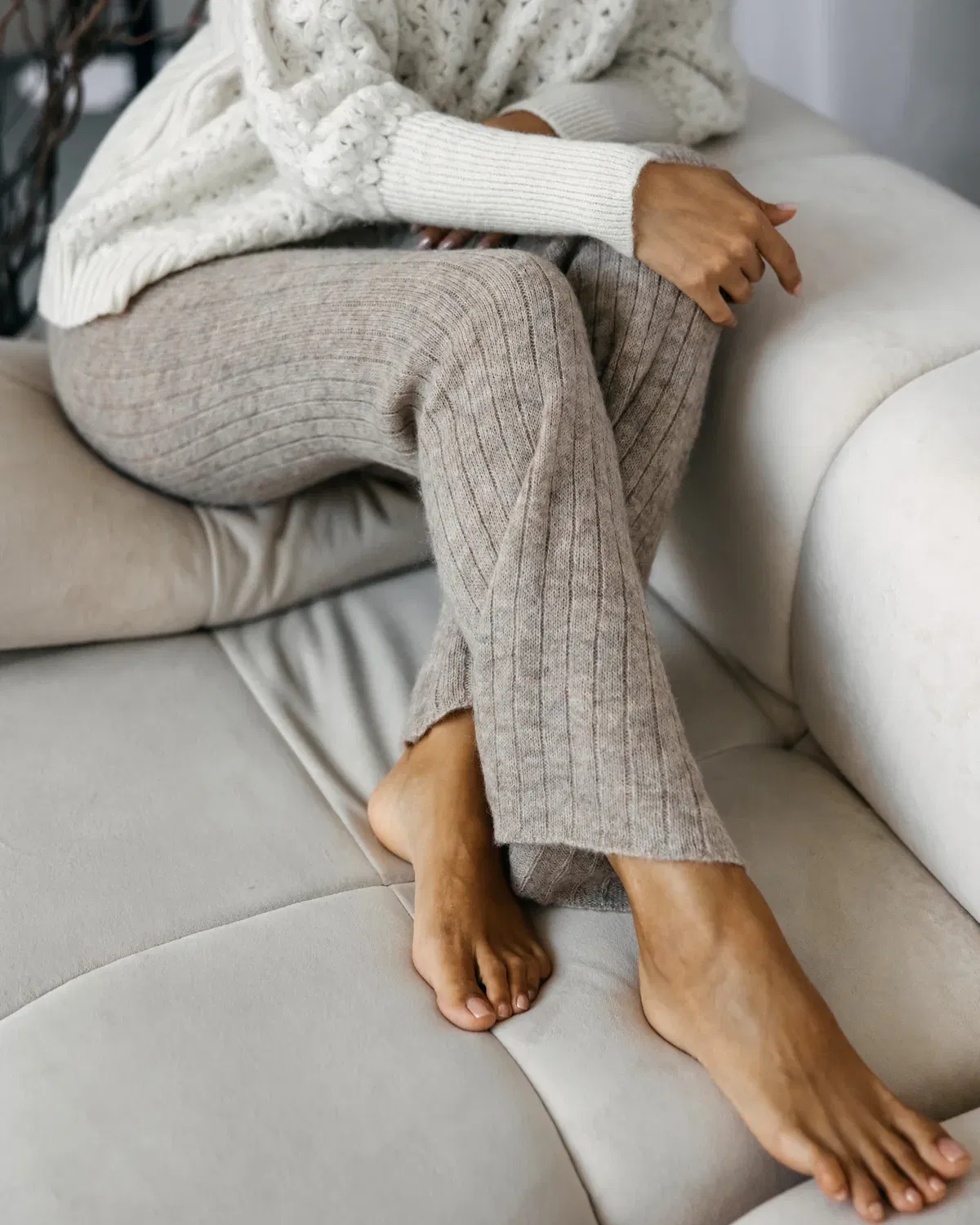 Knit Pants - Beige