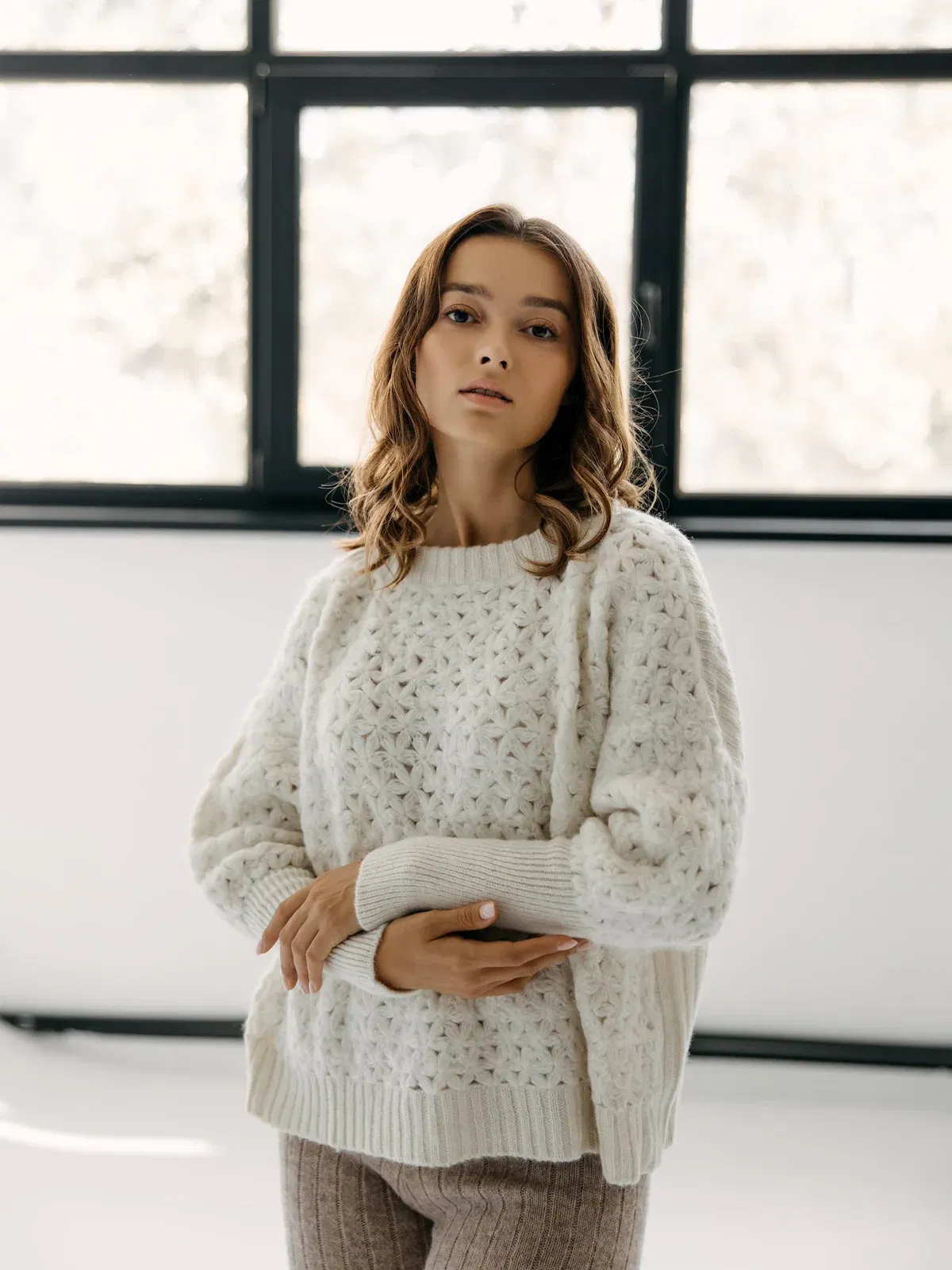 ita ito knitwear femme woman pull sweater jasmin baby alpaga blanc white 012