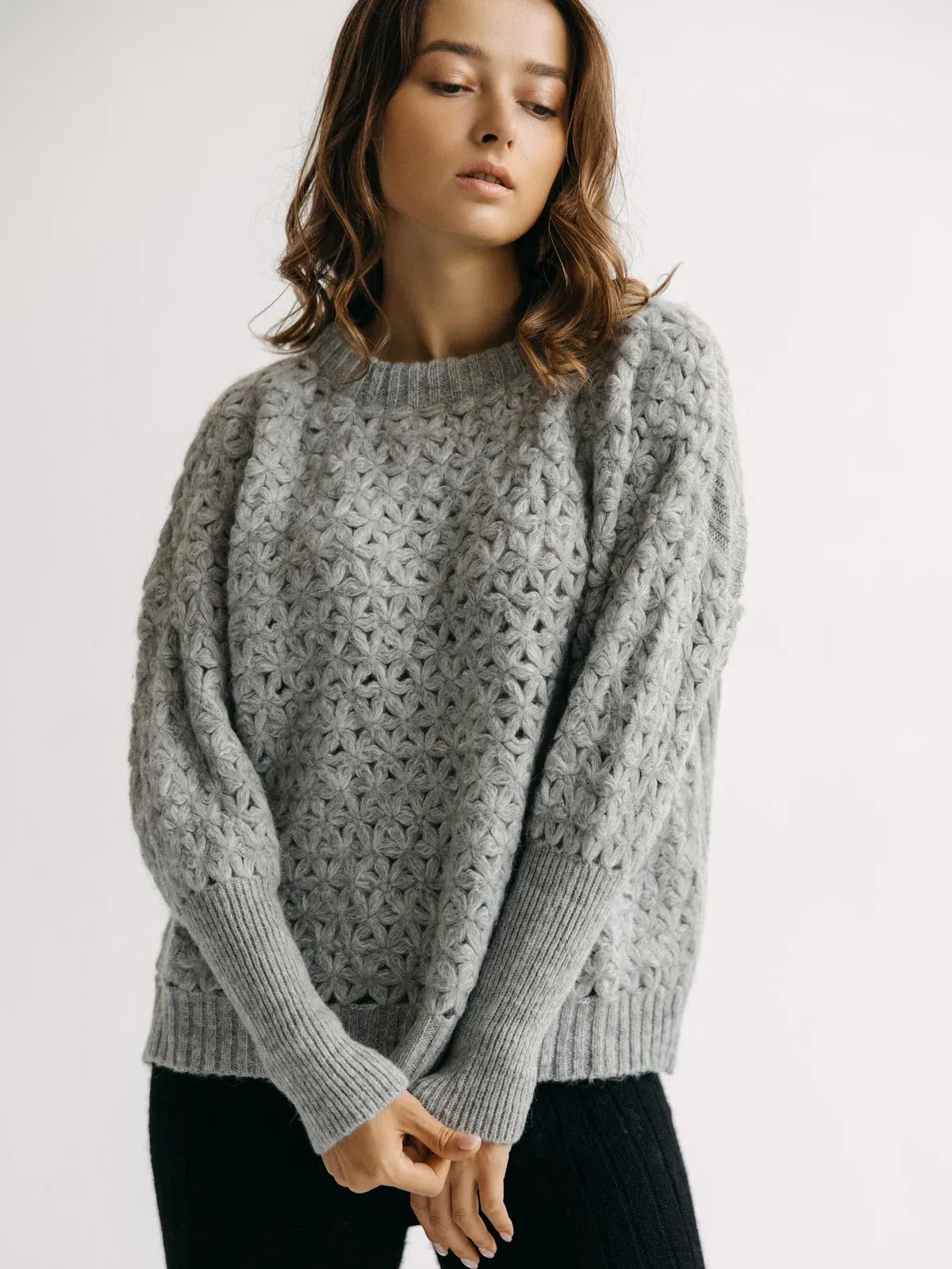 ita ito knitwear femme woman pull sweater jasmin baby alpaga gris gray 003