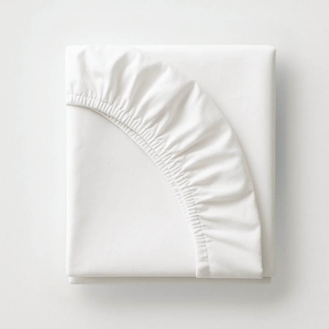 Light & Airy Fitted Sheet in White (Bamboo) 1 Light & Airy Fitted Sheet in White (Bamboo)