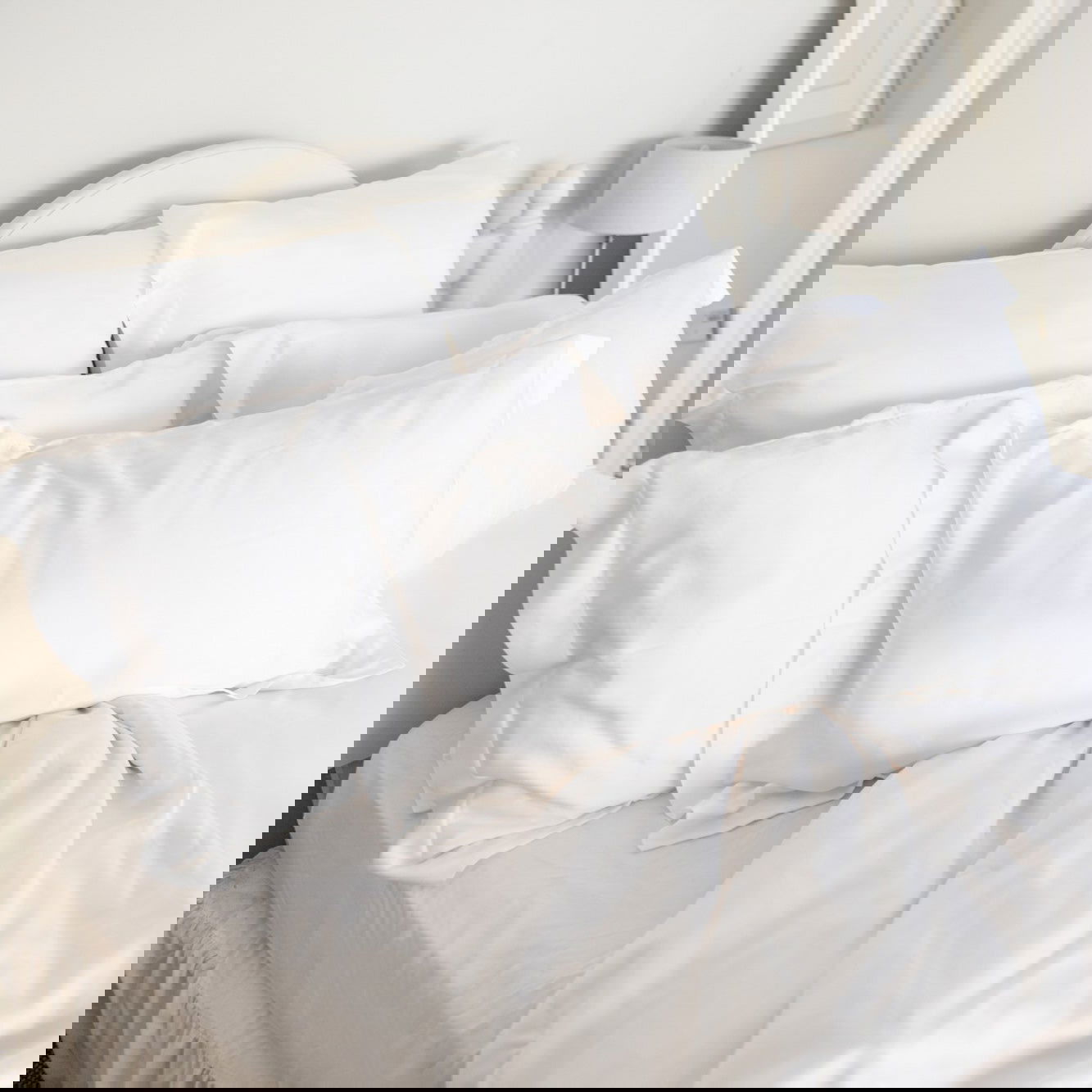 Light & Airy Fitted Sheet in White (Bamboo) 5 Light & Airy Fitted Sheet in White (Bamboo)