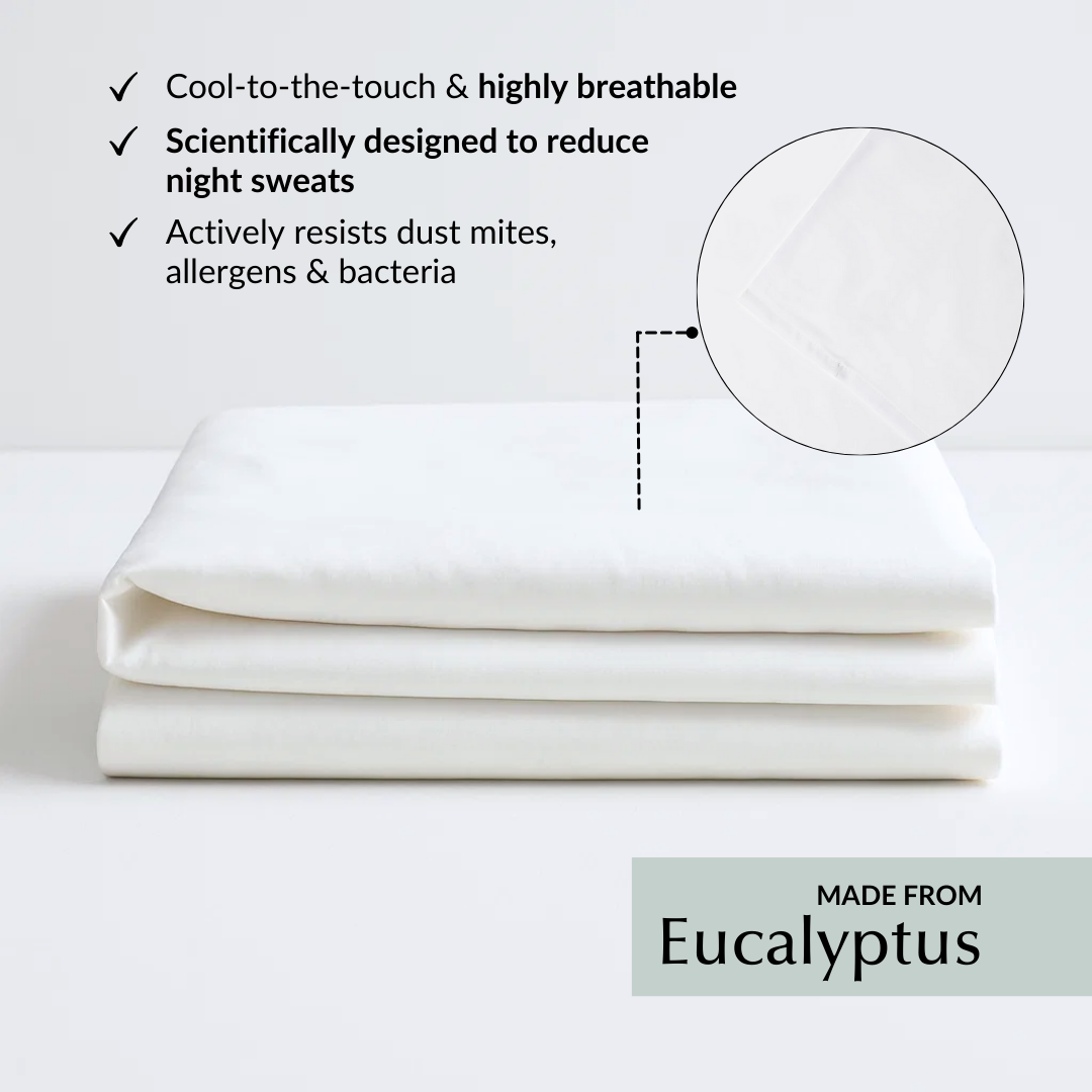 Cool & Comfy Silk Flat Sheet (Eucalyptus) 2 Cool & Comfy Silk Flat Sheet (Eucalyptus)