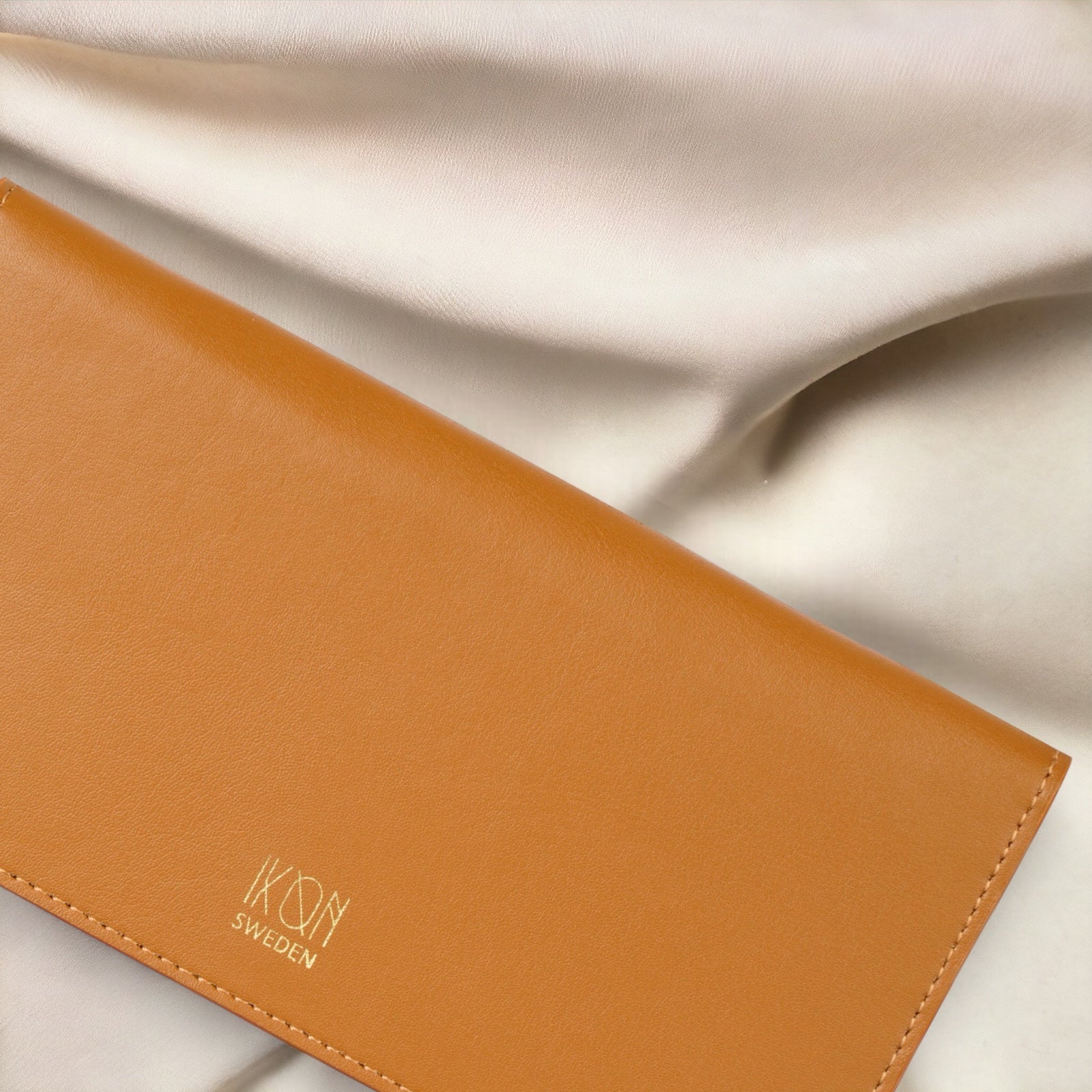 Cactus Leather Slim Wallet - Cognac 2 Cognac cactus leather women wallet