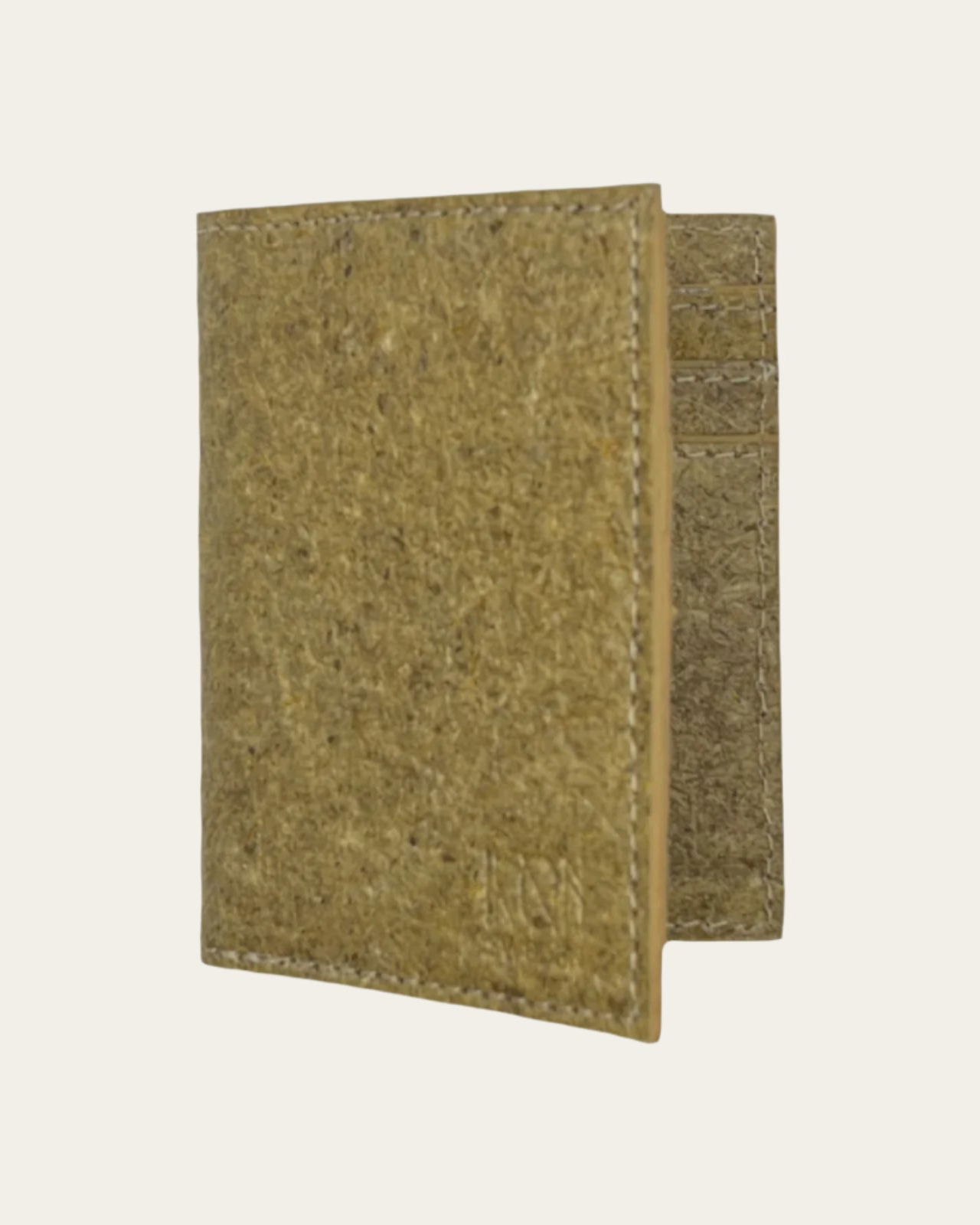 Coconut Leather BiFold Card Wallet - Beige