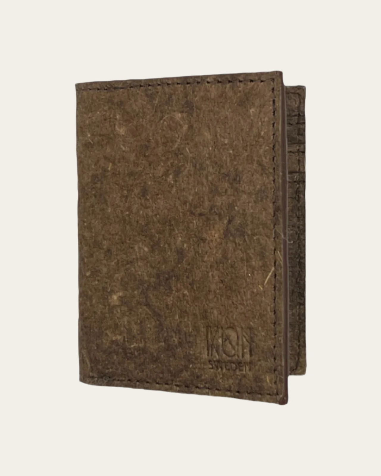 Coconut Leather BiFold Card Wallet - Dark Brown