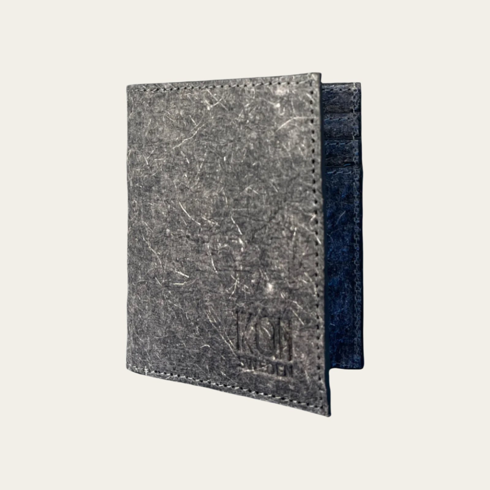 Coconut Leather Classic Cash Wallet - Dark Grey 1 Dark Gray vegan Leather Wallet