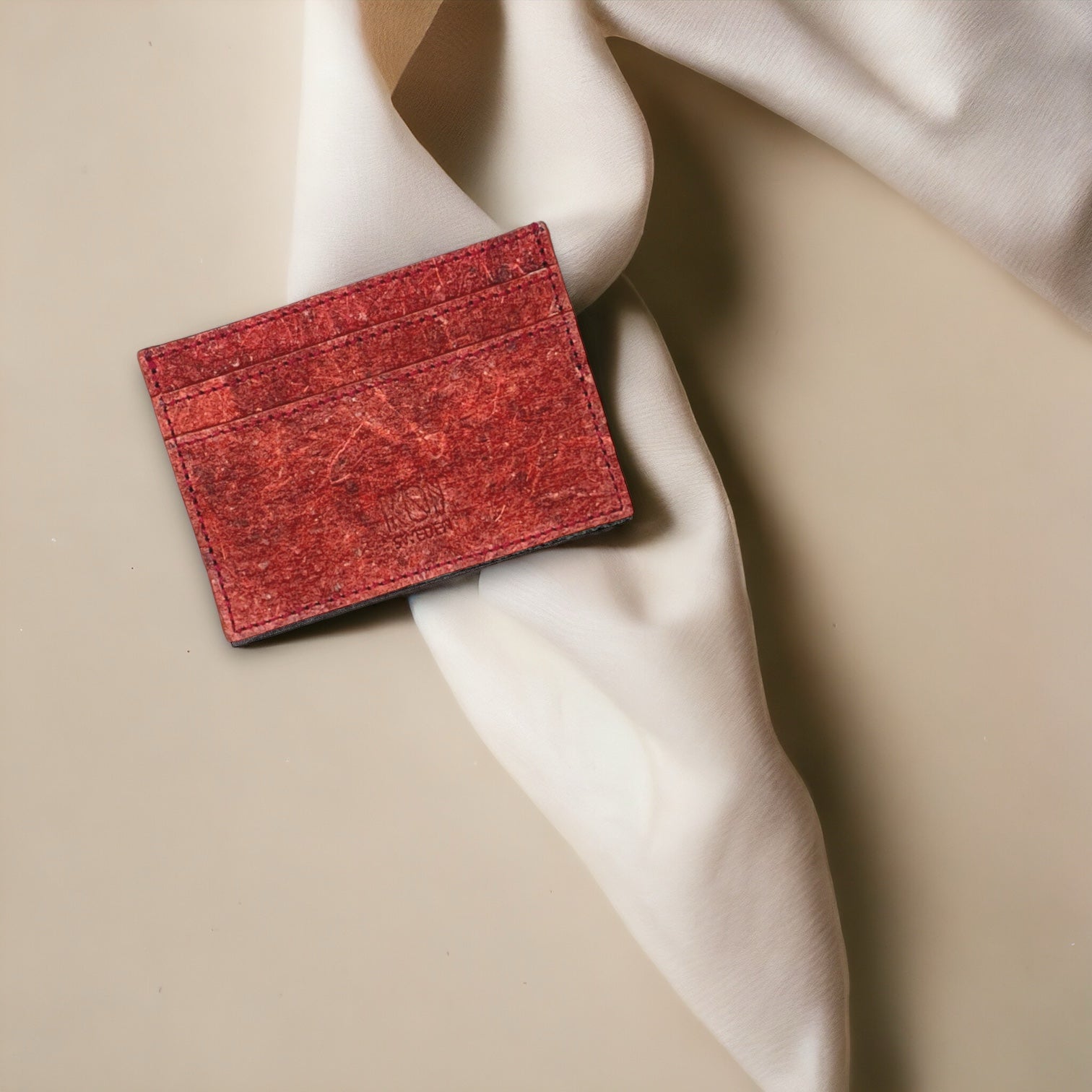 Kochi| Coconut Leather Card Holder - Wine Red 5 Wine Red vegan Card holder