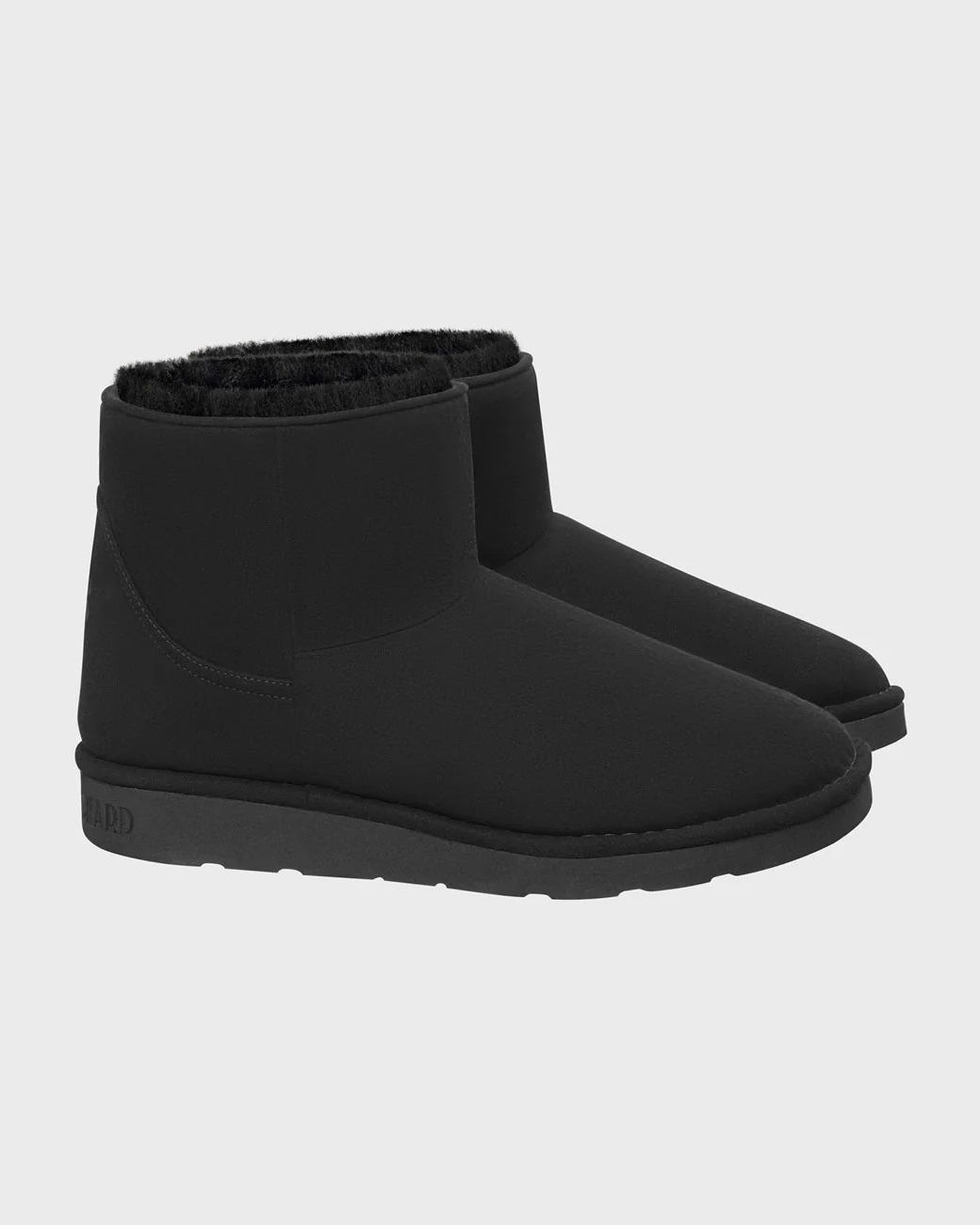 Charcoal black classic vegan boots with cruelty-free crystal style