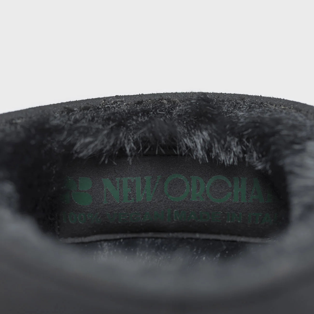 Classic Vegan Short Black Crystal 5 Classic charcoal black vegan leather boots with sparkle crystals – eco-friendly footwear