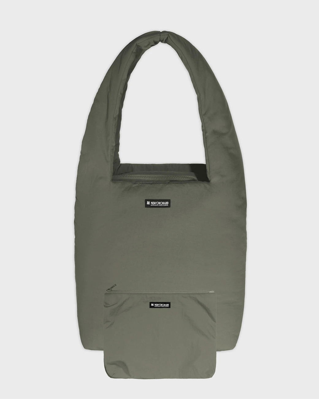 Green vegan crossbody bag with pouch cruelty free handbag