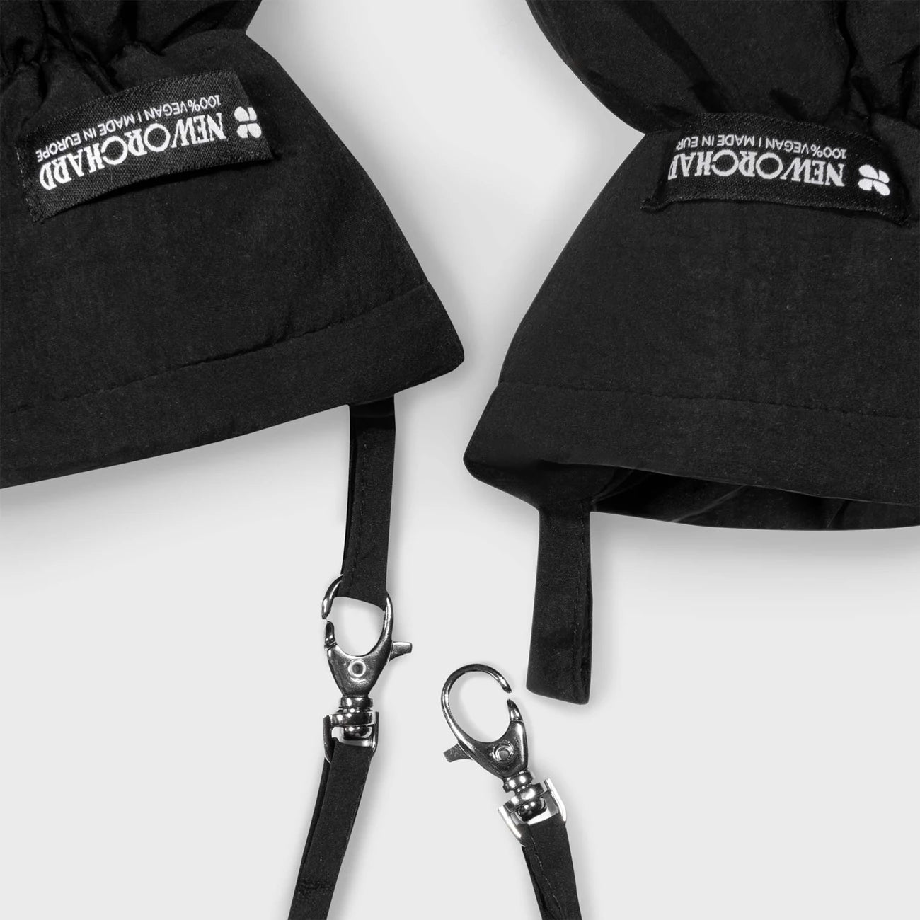 Winter Vegan Gloves Black 3 Black vegan knit mittens sustainable cozy winter wear