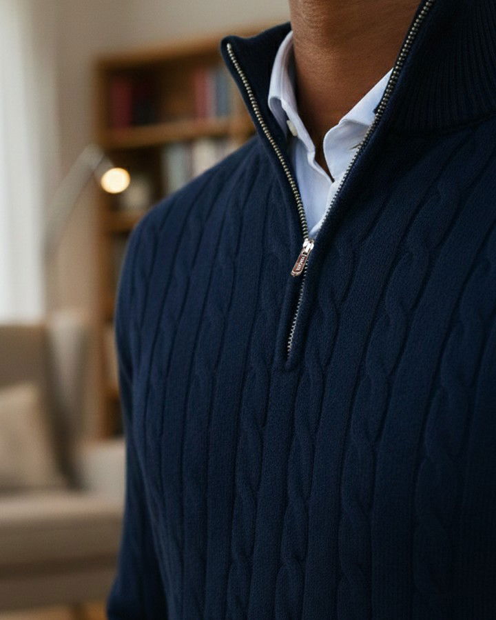 vercate half zip cashmere