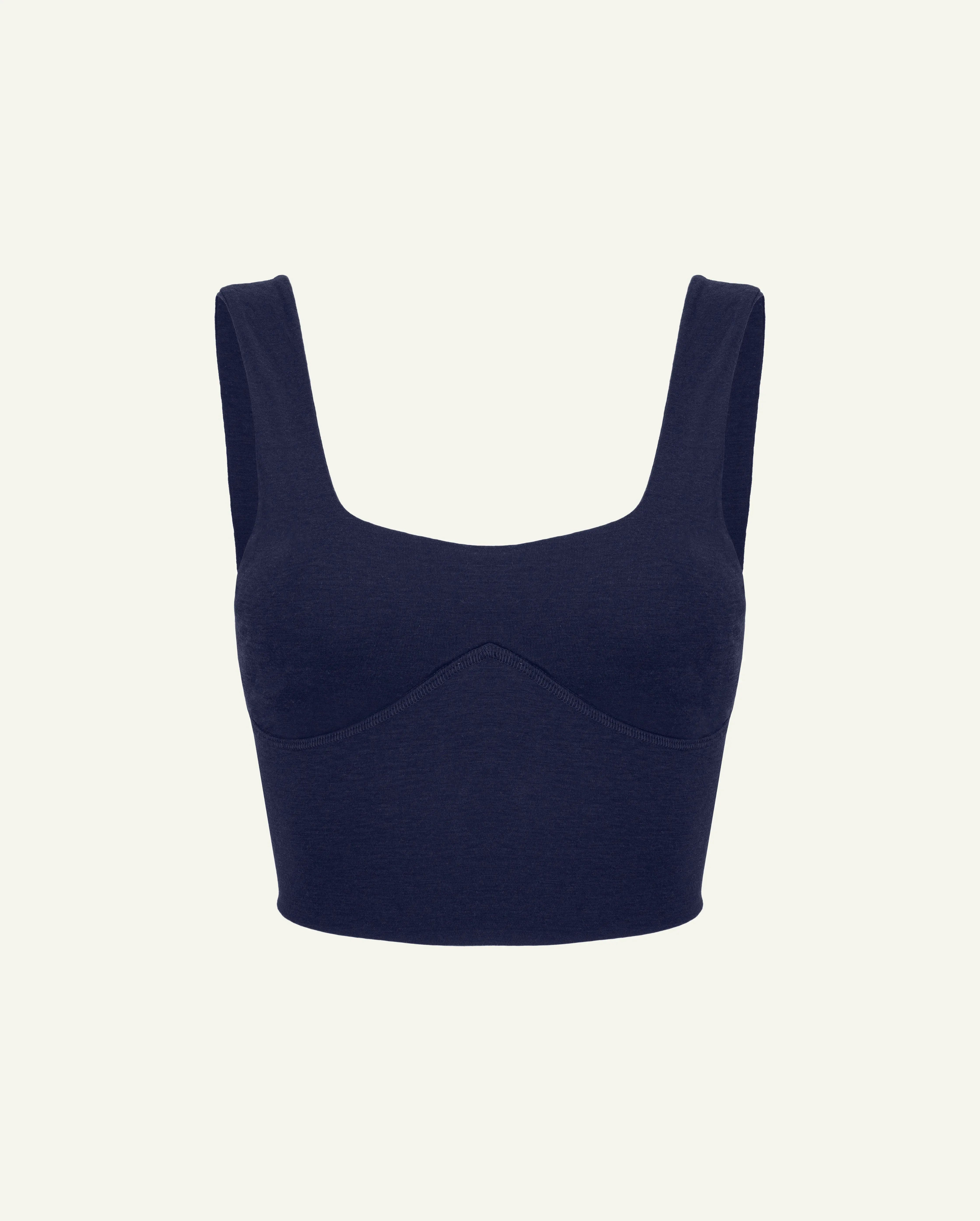 Merino Wool Sports Bra - Dark Blue 1 Merino Wool Sports Bra - Dark Blue - Zubek.Co