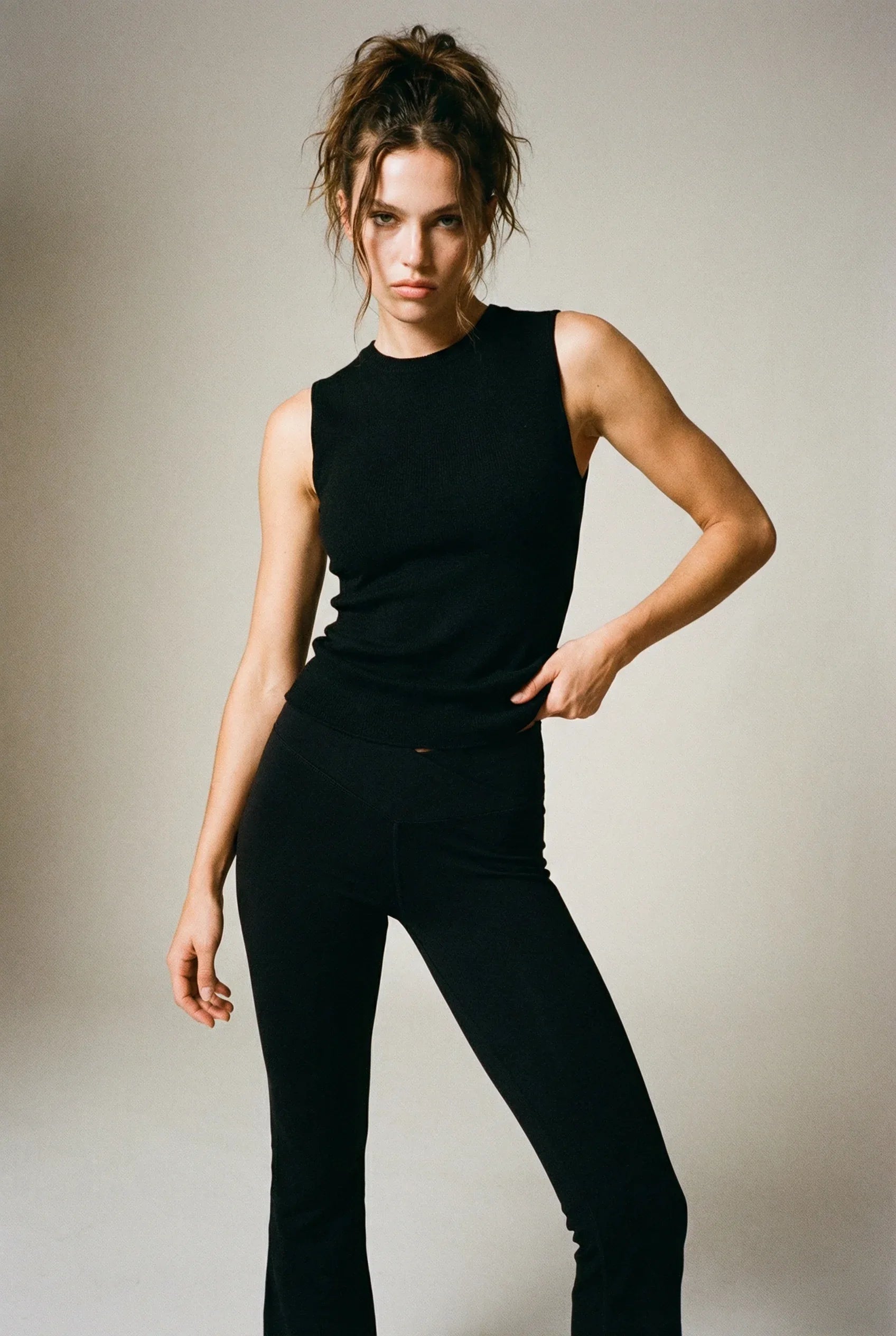 Merino Wool Tank Top - Black - Zubek.Co