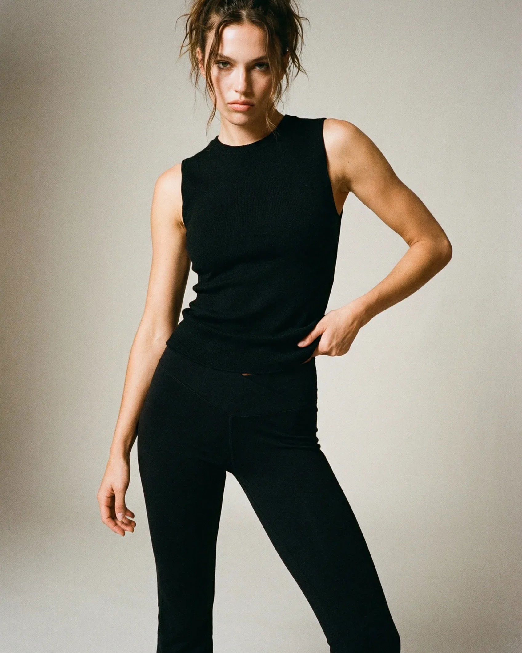 Merino Wool Tank Top - Black - Zubek.Co
