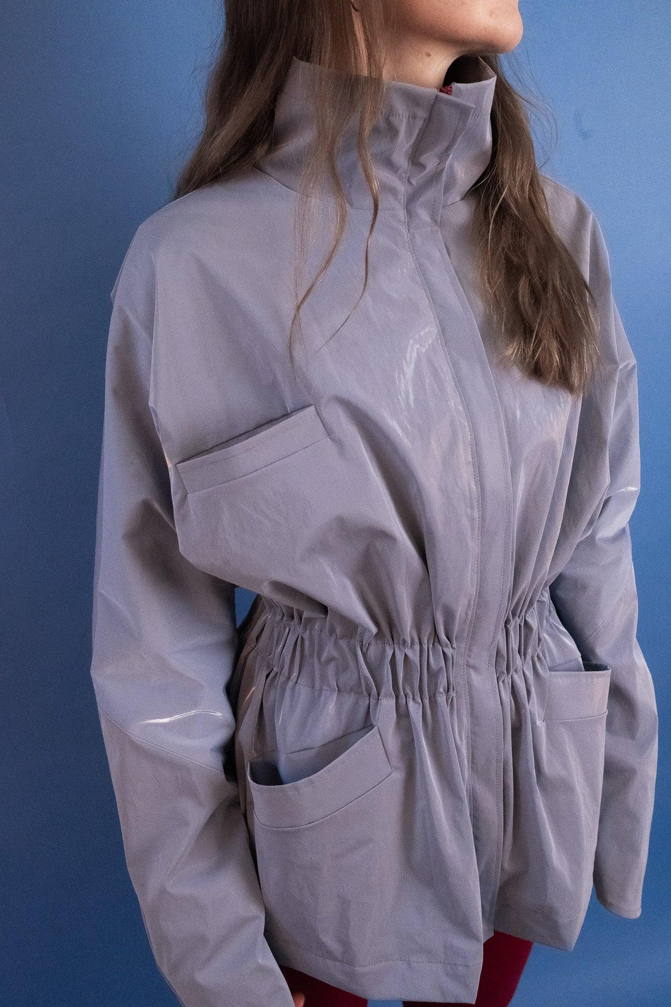 Single-Panel Cotton Windbreaker with Lyocell/Wool Lining - Light Blue 7 Single-Panel Cotton Windbreaker with Lyocell/Wool Lining - Light Blue - Zubek.Co