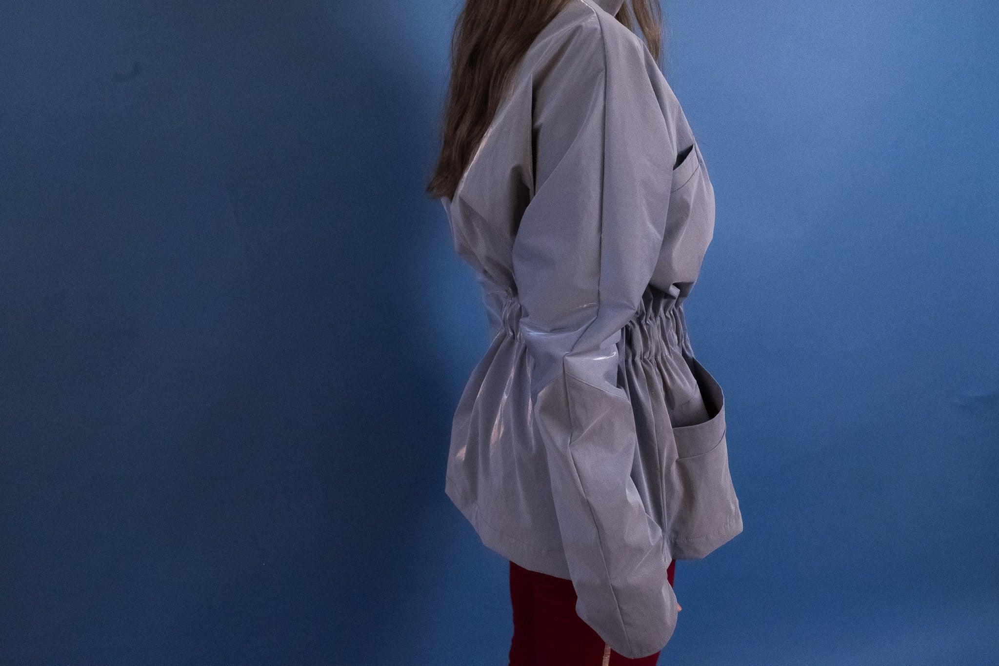 Single-Panel Cotton Windbreaker with Lyocell/Wool Lining - Light Blue 8 Single-Panel Cotton Windbreaker with Lyocell/Wool Lining - Light Blue - Zubek.Co