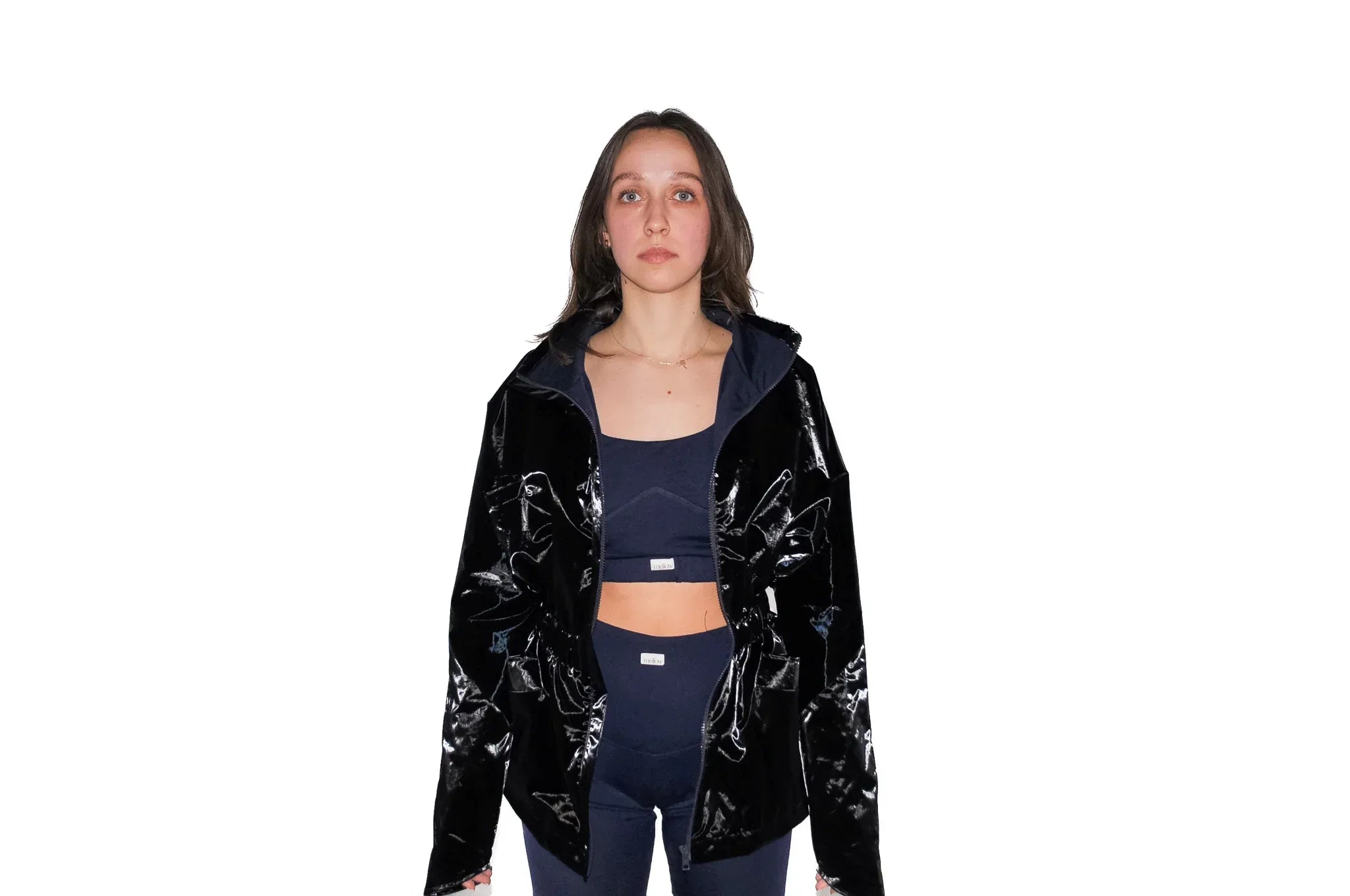 Single-Panel Cotton Windbreaker with Merino Wool Lining - Black 3 Single-Panel Cotton Windbreaker with Merino Wool Lining - Black - Zubek.Co