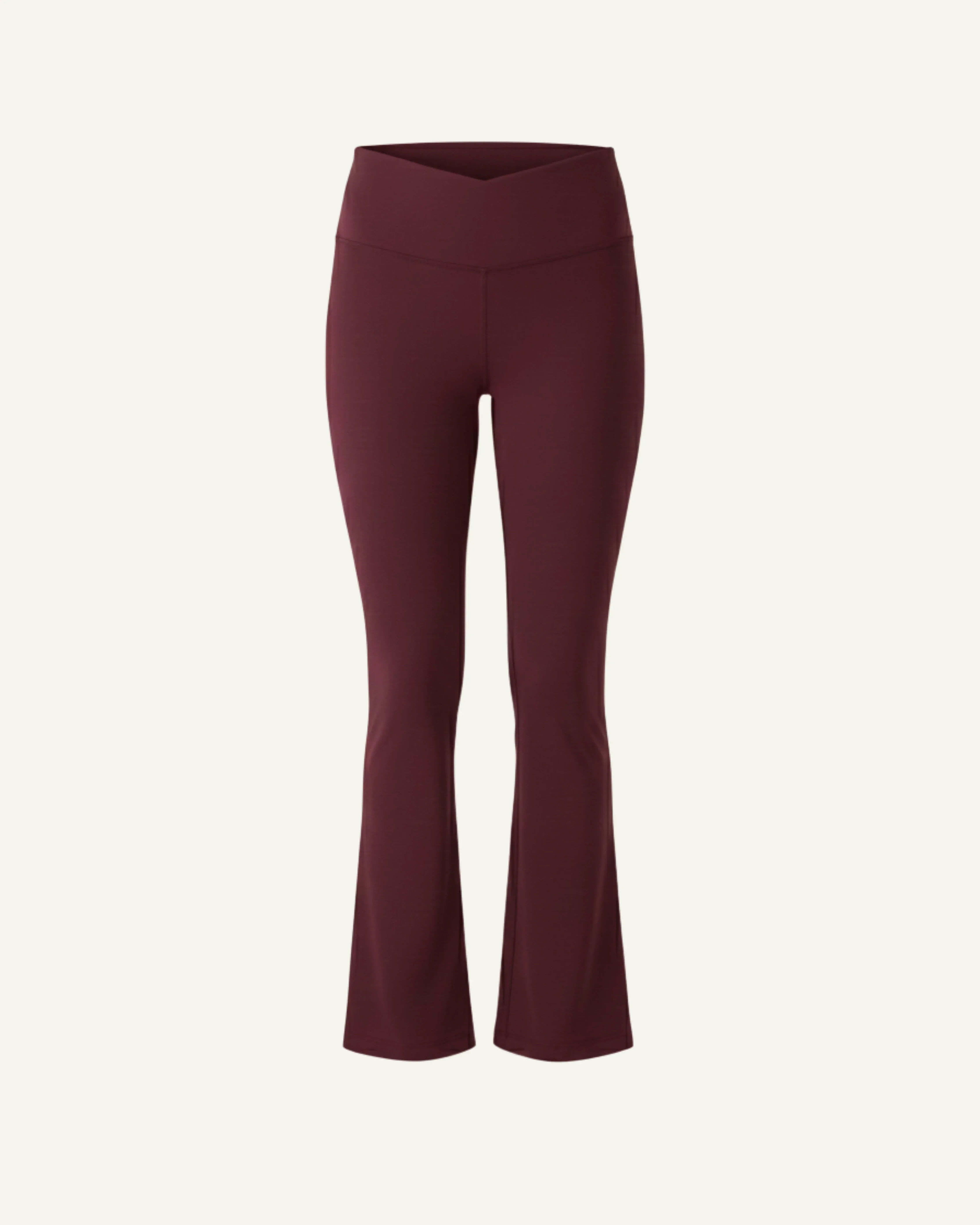 Women's Seacell Flared Pants- Burgundy - Zubek.Co