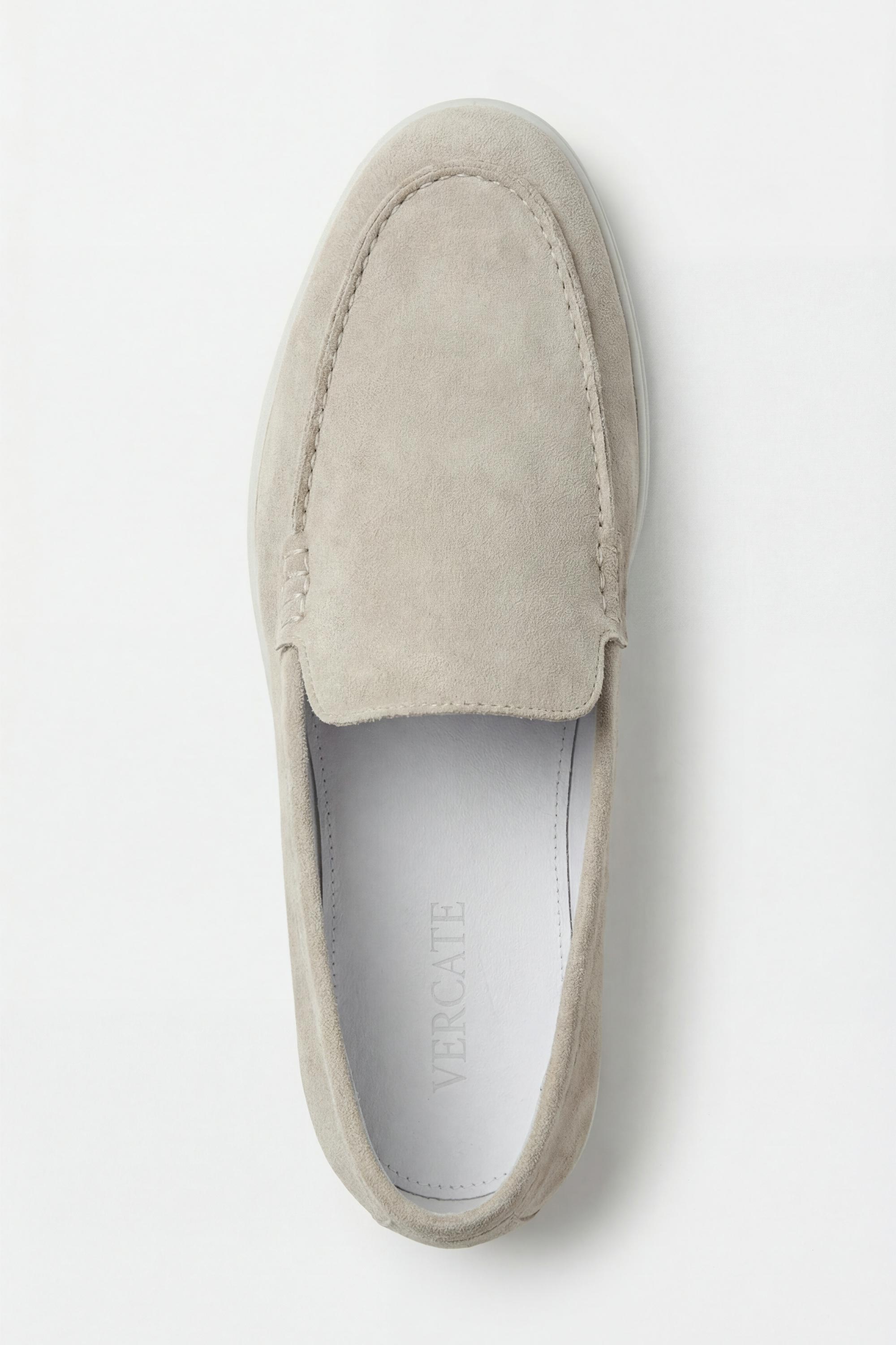 Florence Suede Loafer - Beige 6 Vercate - Suède Loafer - Herenschoen - Instappers - Italiaans Leer - Heren Schoenen - Beige