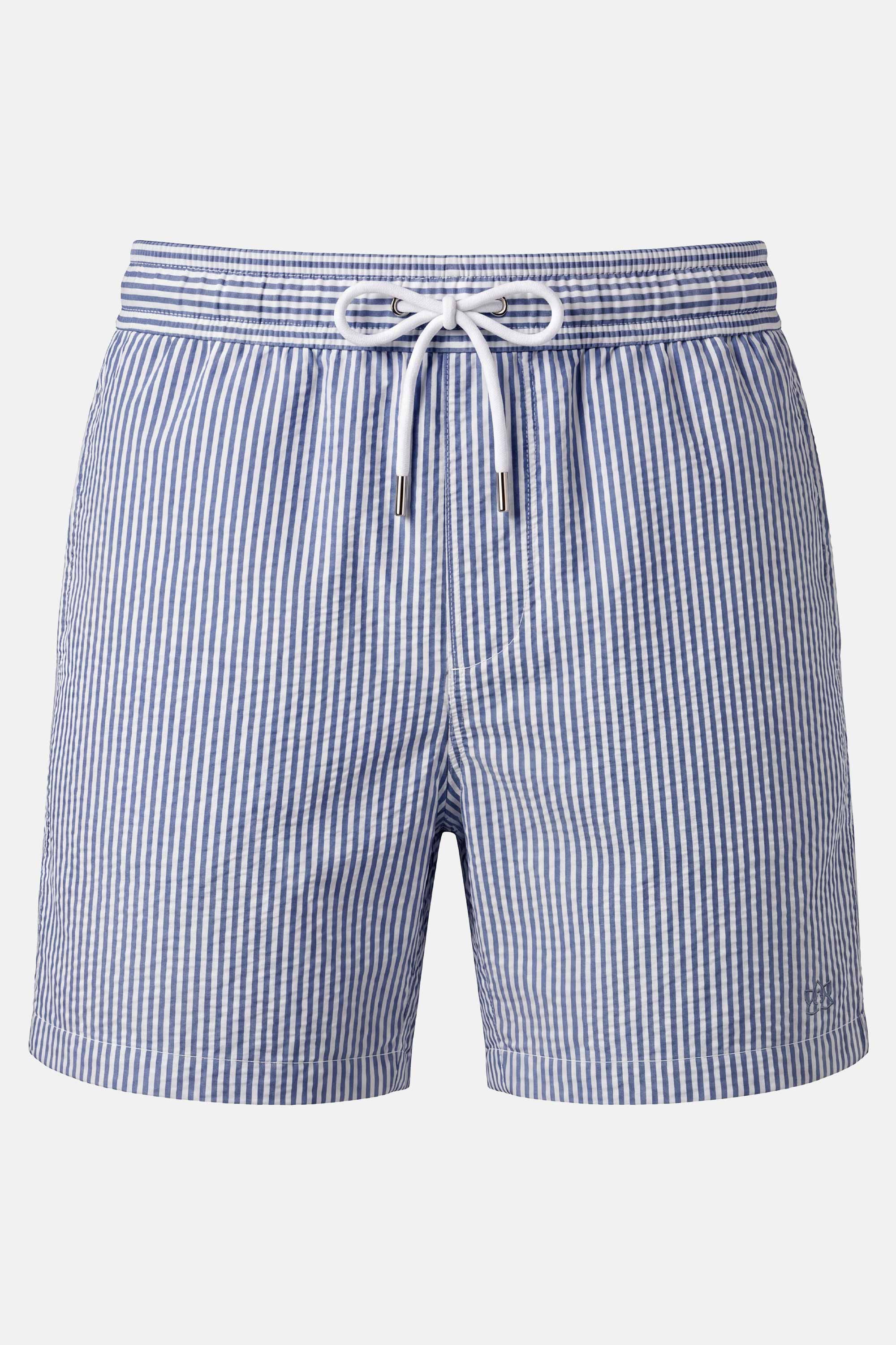 Seersucker Swim Shorts - Dark Blue 1 packshot