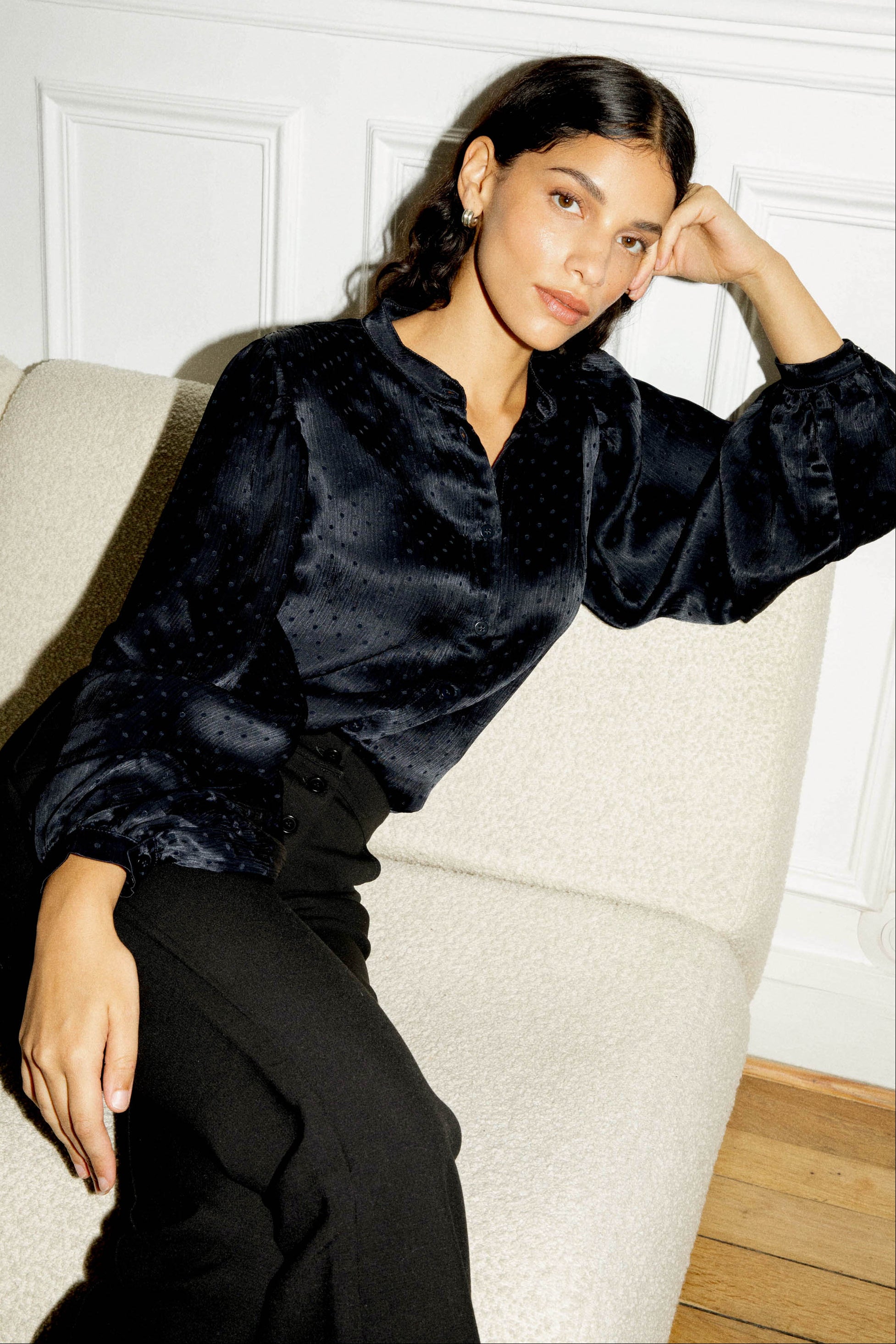 Blouse Hortensia navy 1 Blouse Hortensia navy
