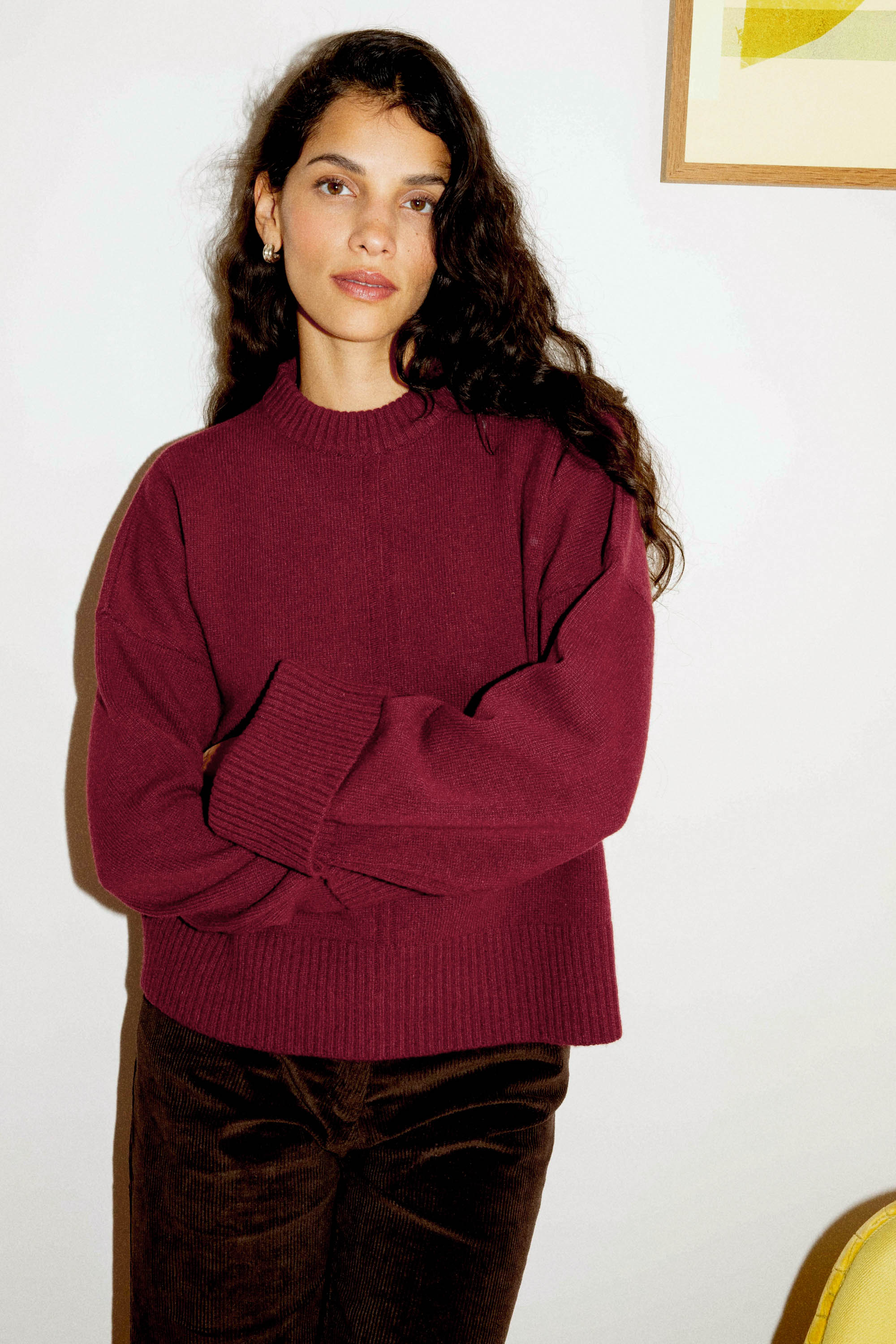 Sweater Zamia burgundy 2 Sweater Zamia burgundy