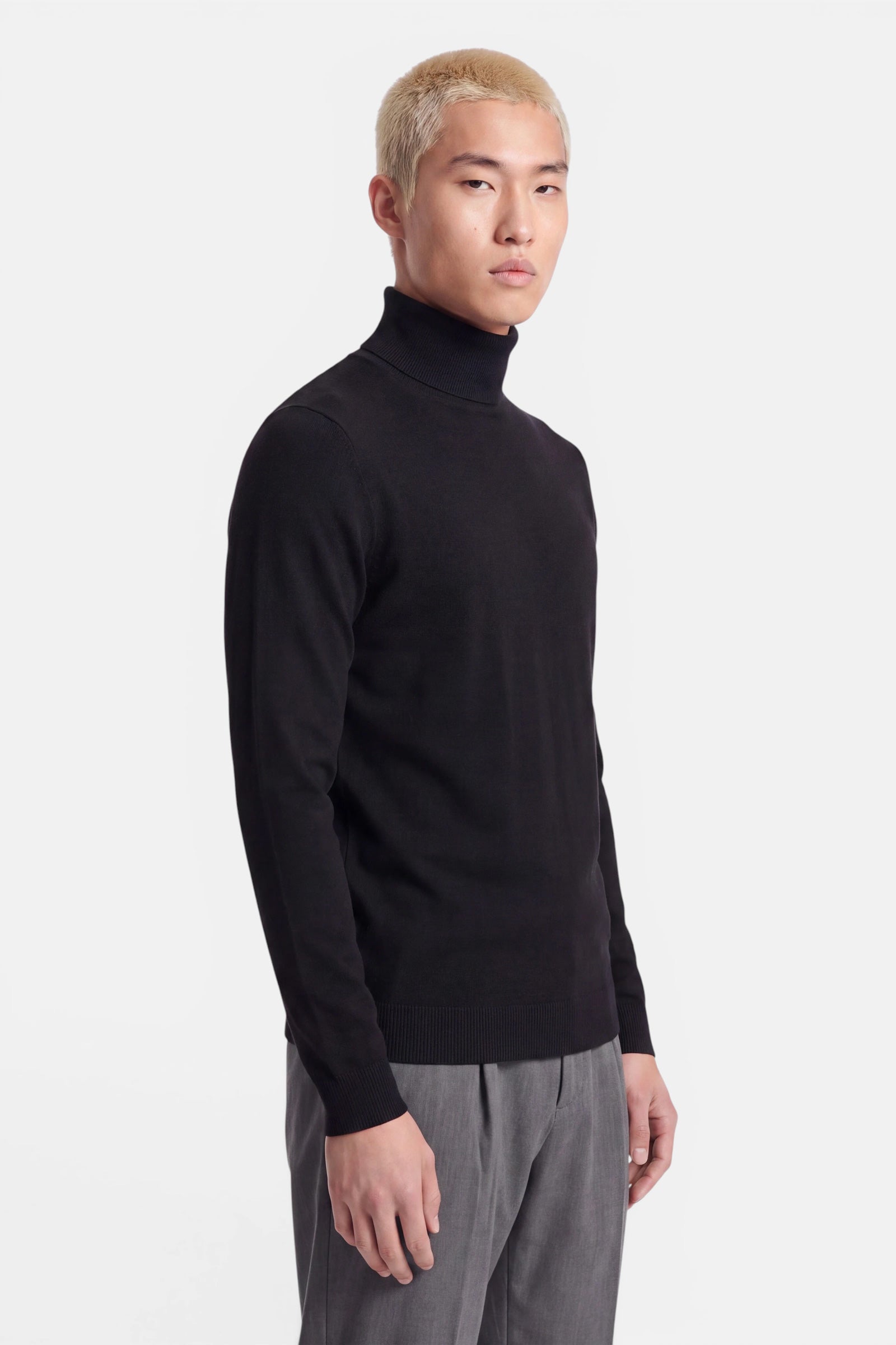 Turtleneck Sweater - Cashmere Blend - Black 3 Vercate - Coltrui Heren - Zwart - Cashmere Blend - Pullover - Regular Fit