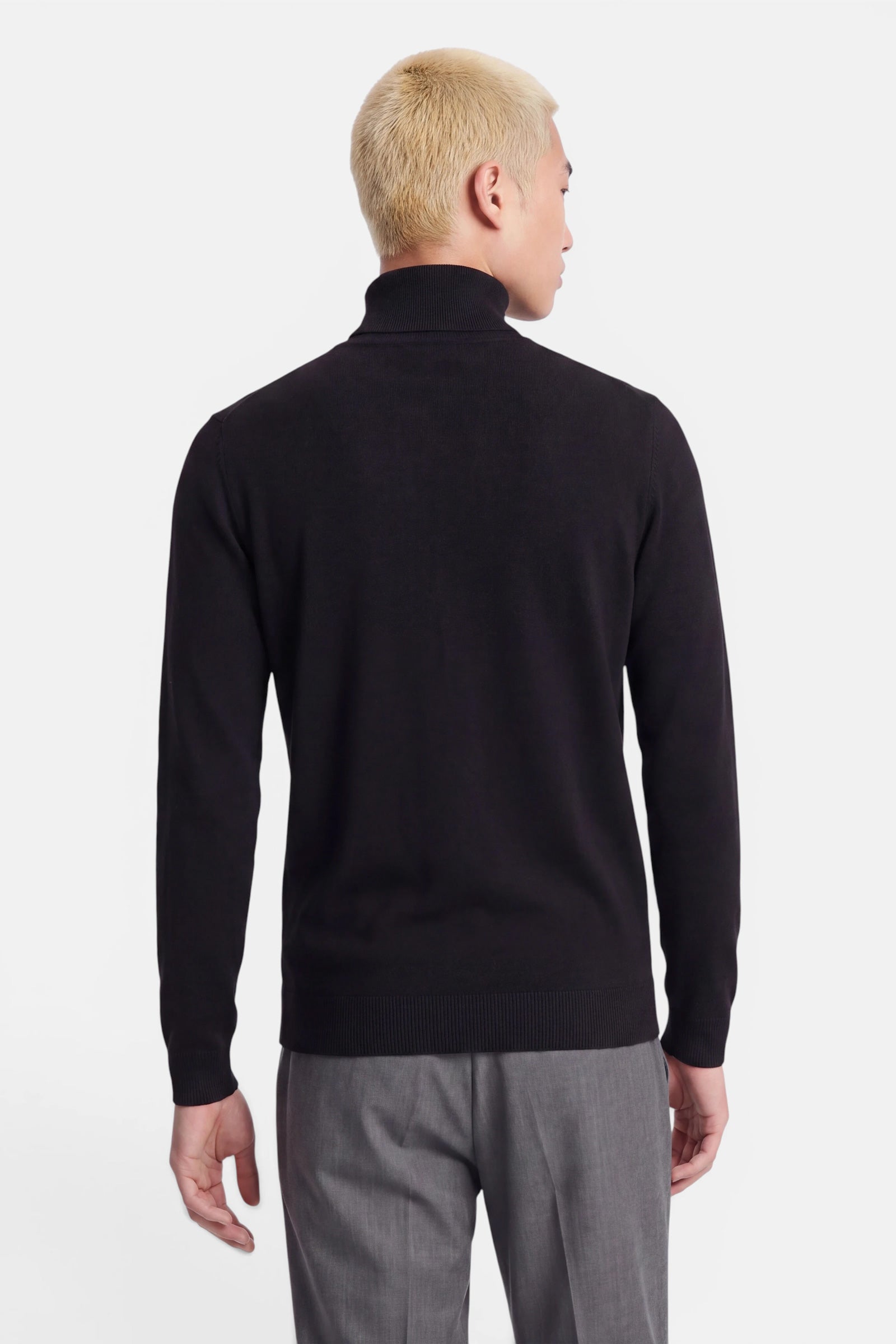 Turtleneck Sweater - Cashmere Blend - Black 4 Vercate - Coltrui Heren - Zwart - Cashmere Blend - Pullover - Regular Fit