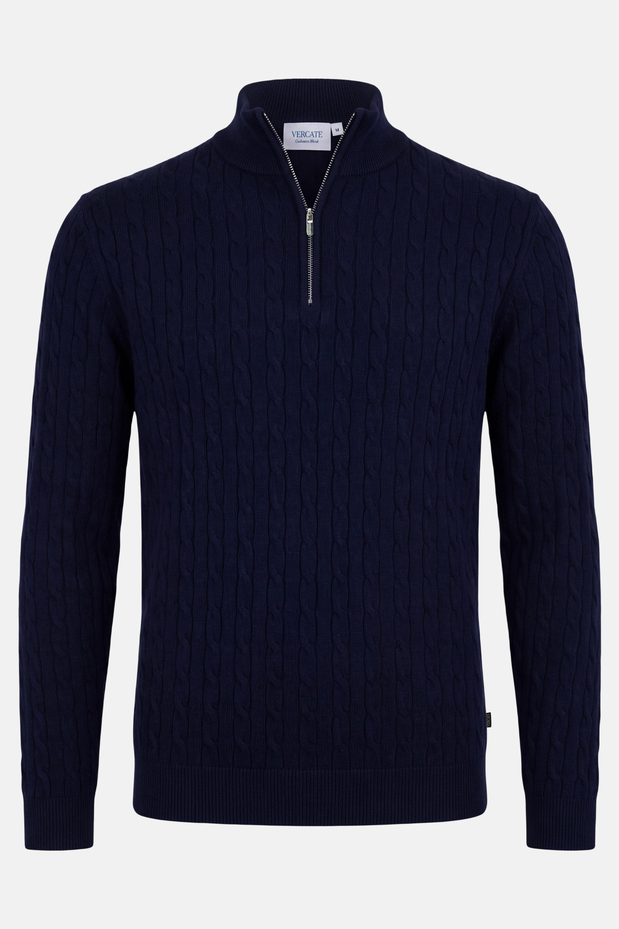 Half Zip - Cashmere Blend - Dark Blue 2 packshot
