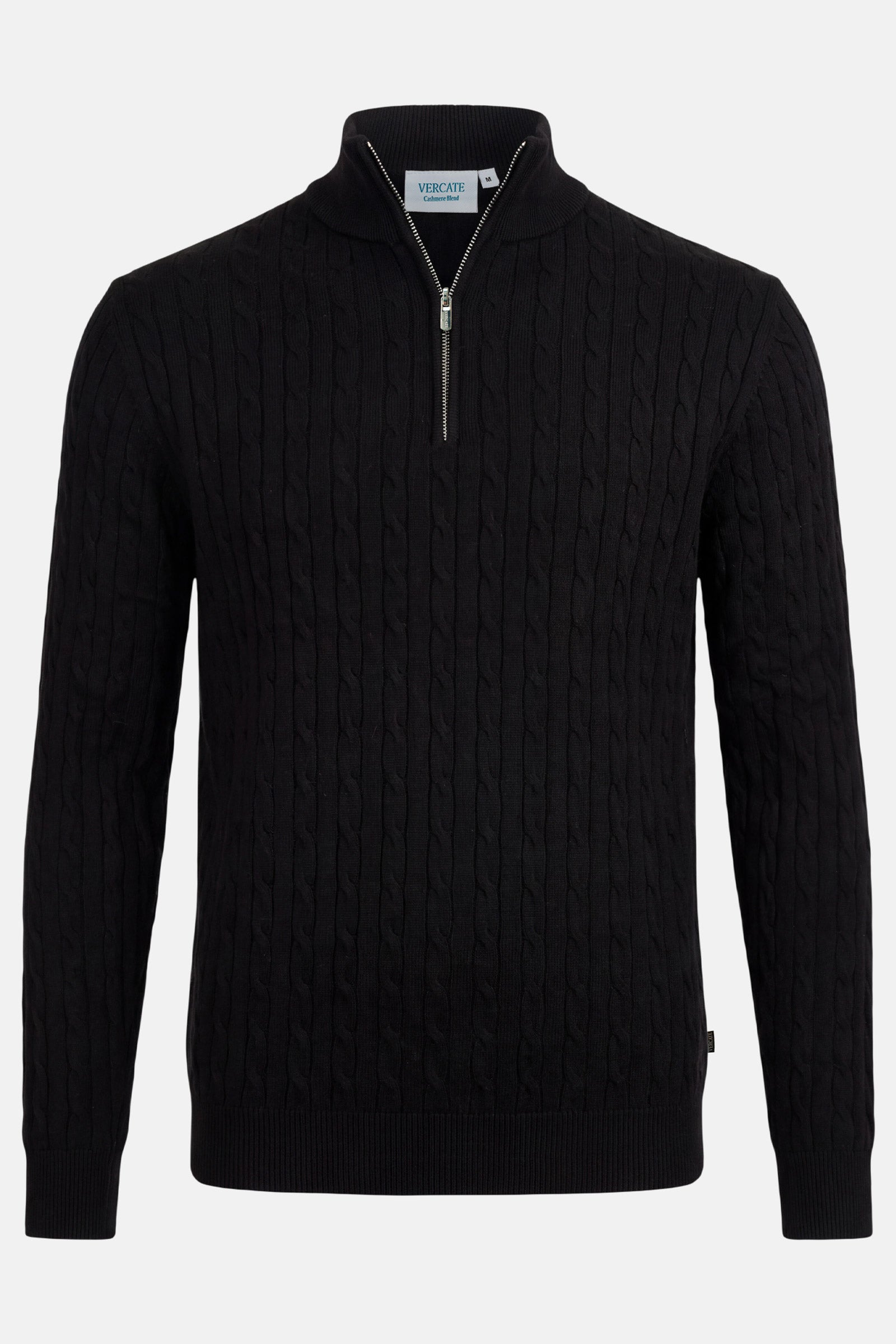 Half Zip - Cashmere Blend - Black 2 packshot