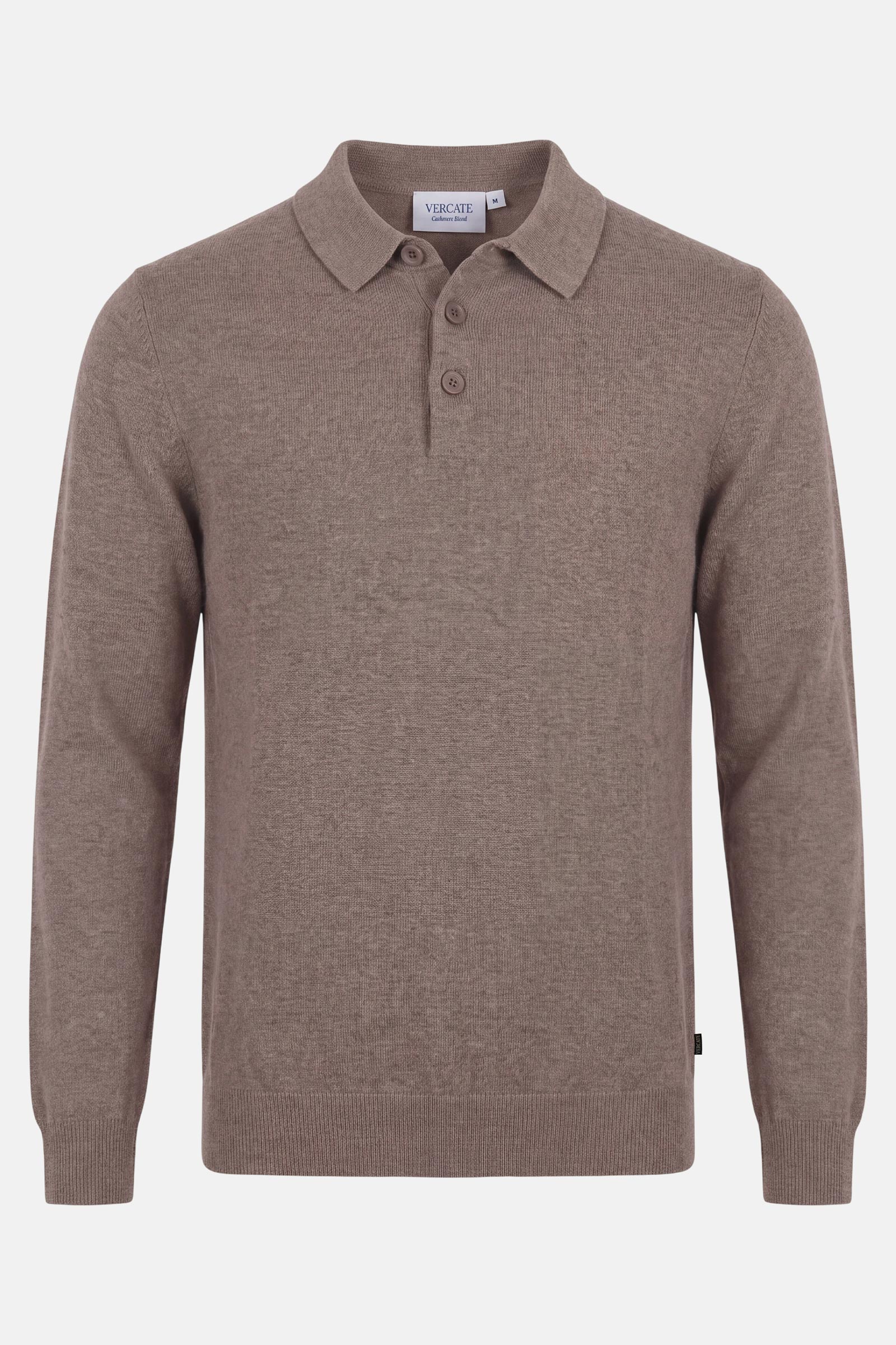 Poloshirt - Cashmere Blend - Taupe 1 packshot